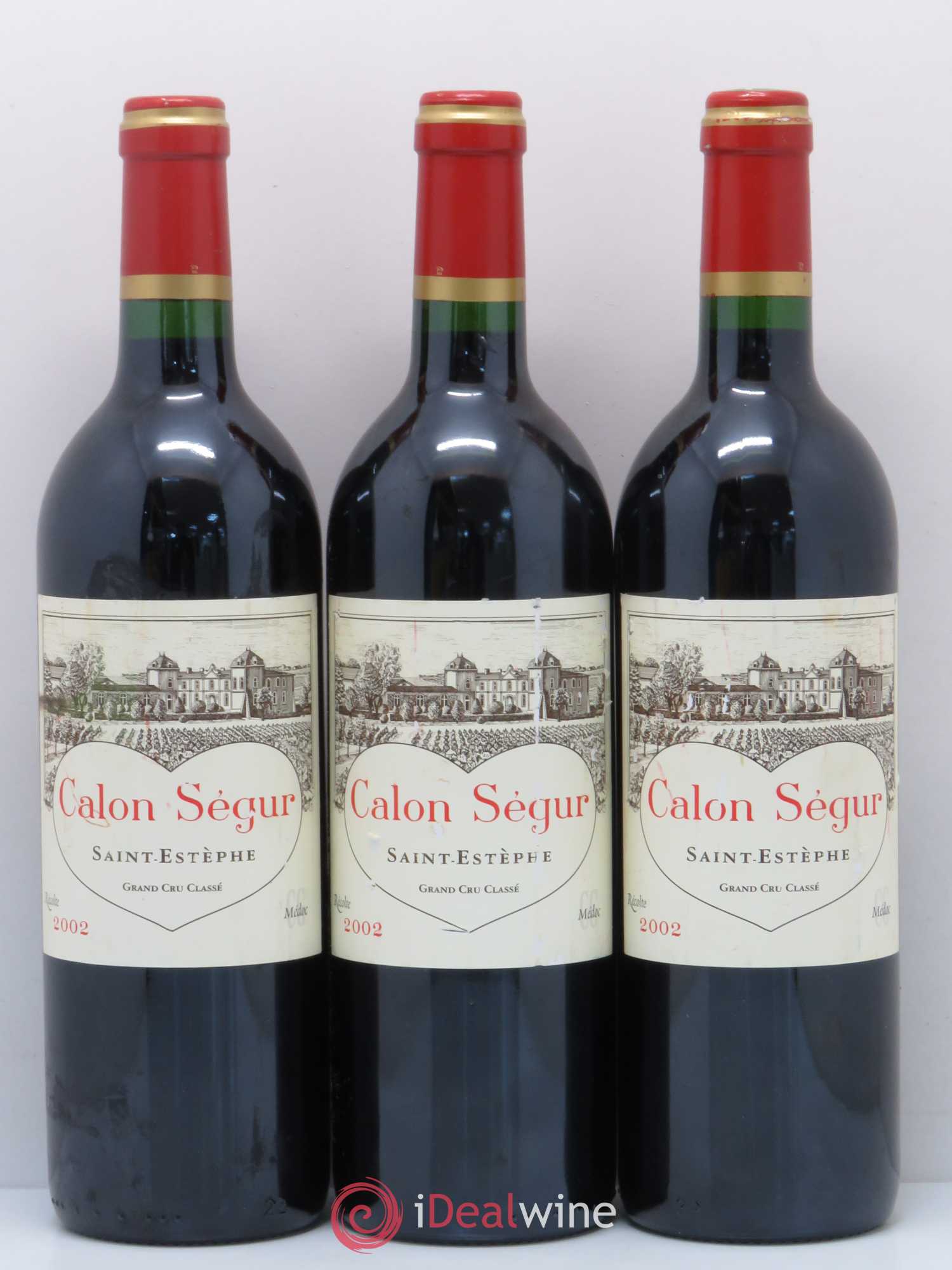 Château Calon Ségur 3ème Grand Cru Classé 2002 - Lot de 3 bouteilles - 0