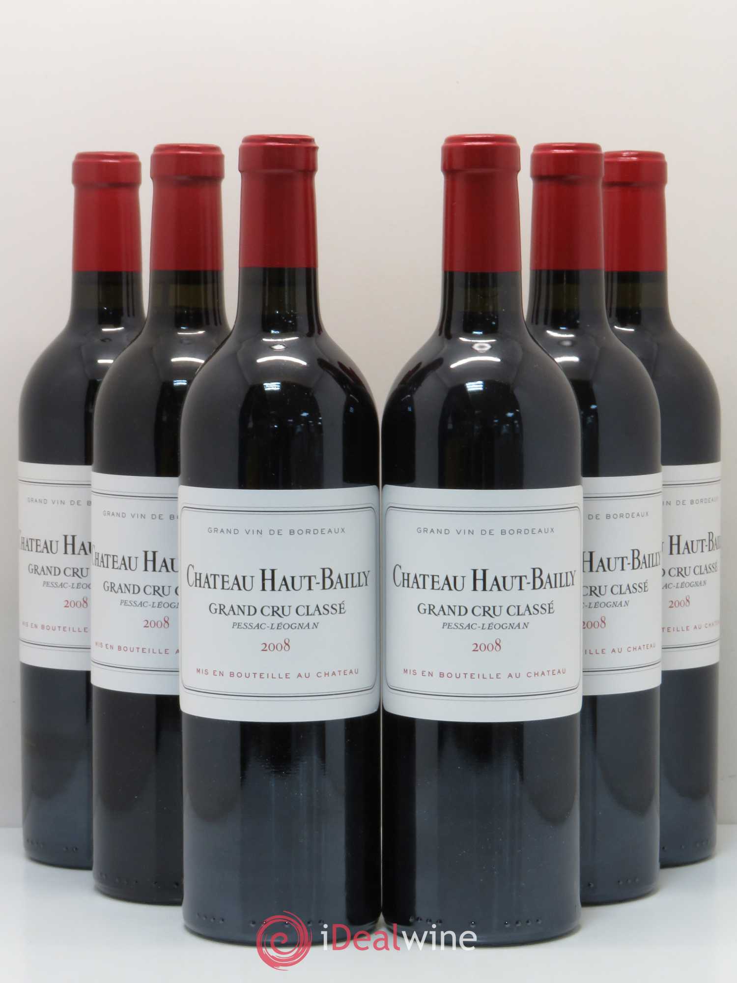 Château Haut-Bailly Cru Classé de Graves 2008 - Lot de 6 bouteilles - 0