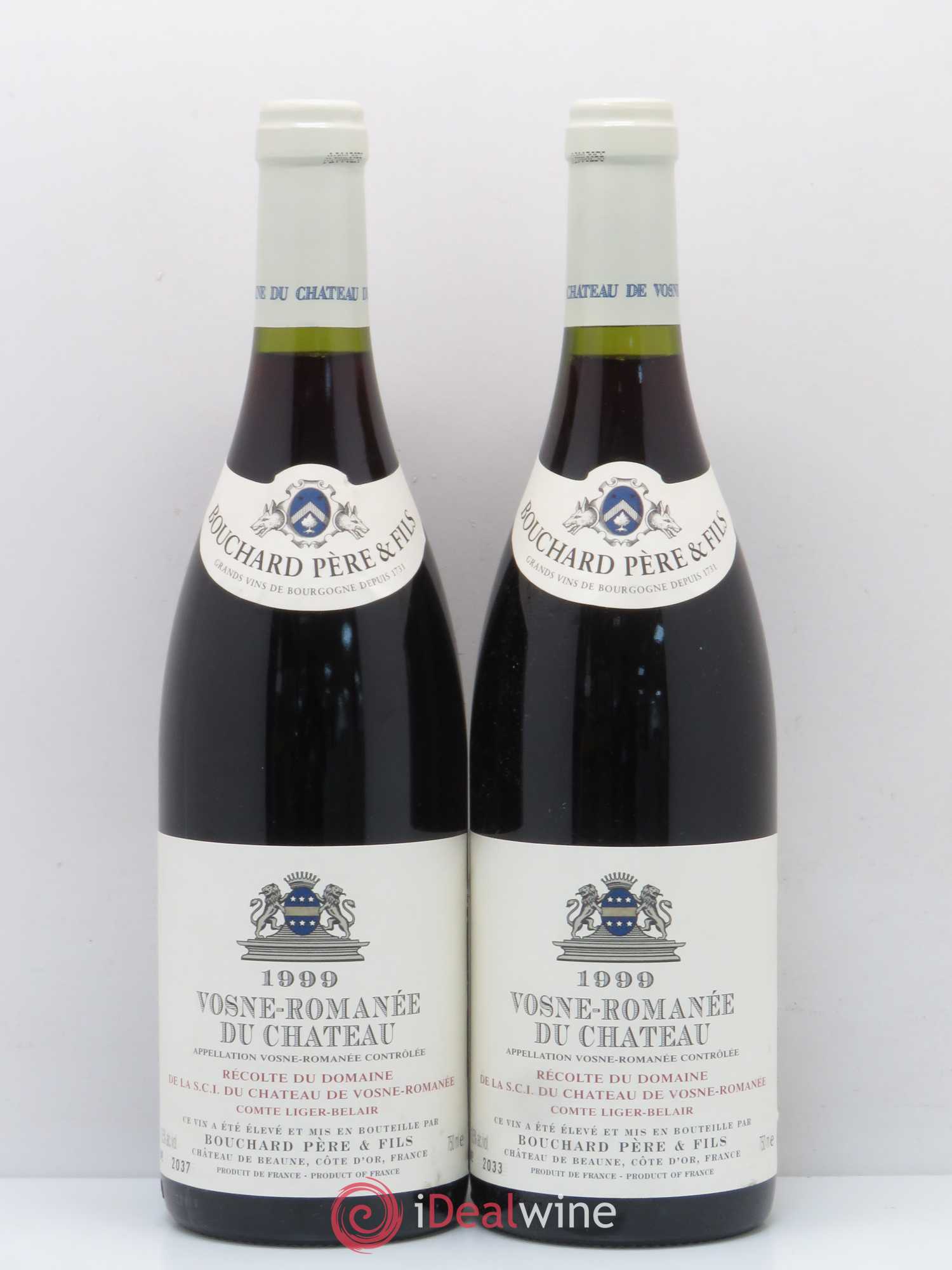 Vosne-Romanée Bouchard Père & Fils Du Chateau Comte Liger Belair 1999 - Posten von 2 Flaschen - 0