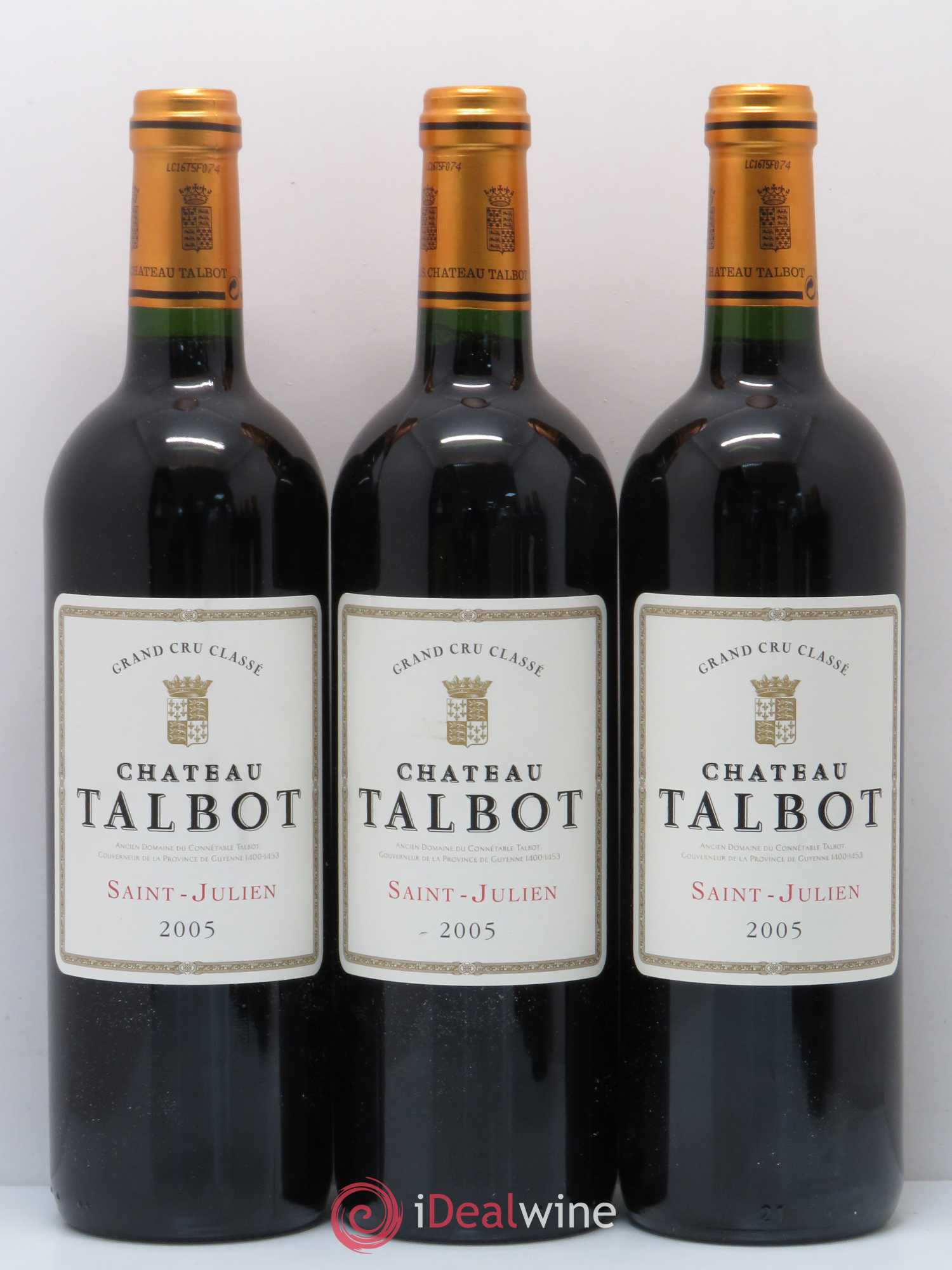 Château Talbot 4ème Grand Cru Classé 2005 - Lot de 6 bouteilles - 1
