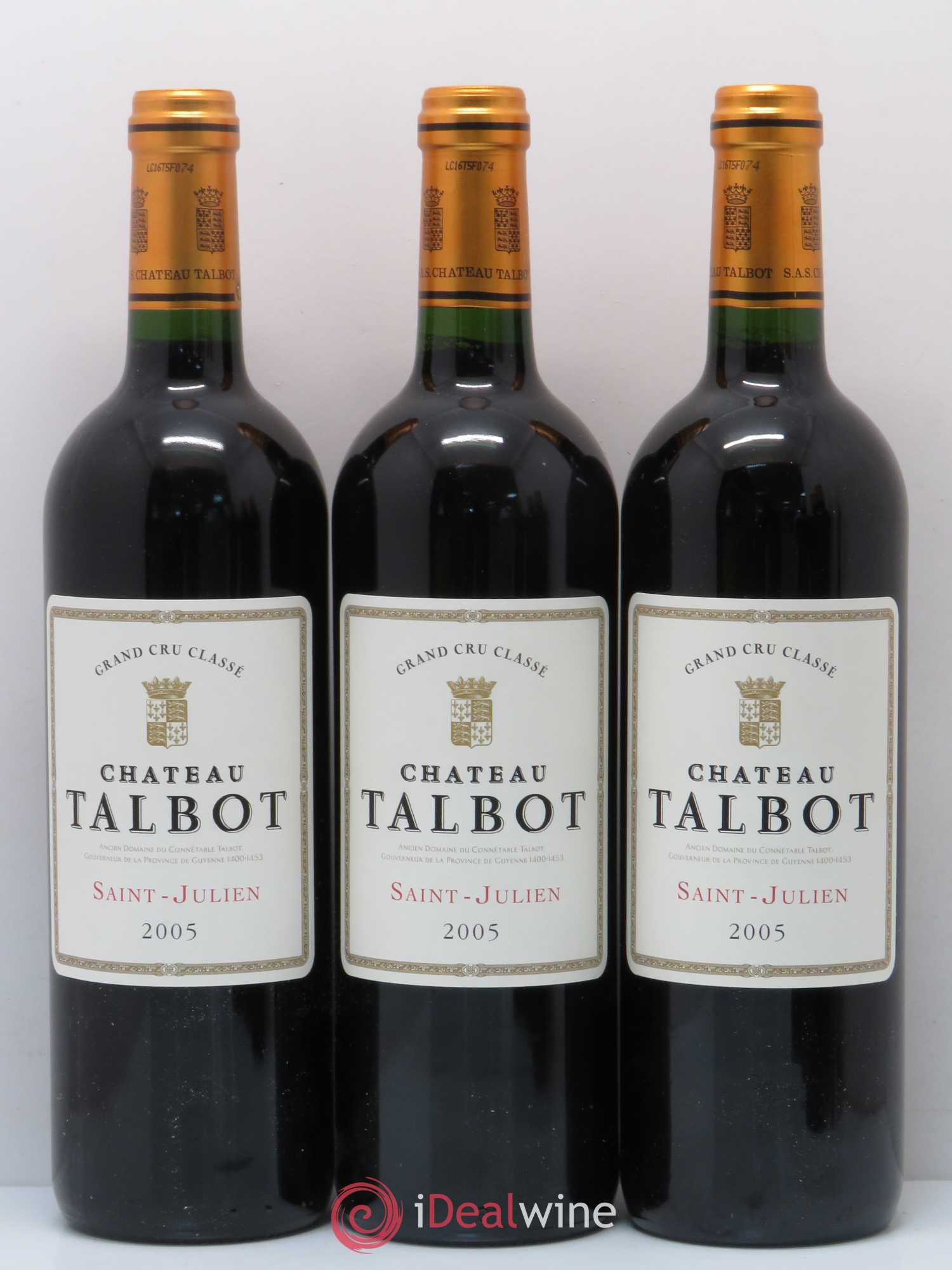 Château Talbot 4ème Grand Cru Classé 2005 - Lot de 6 bouteilles - 2