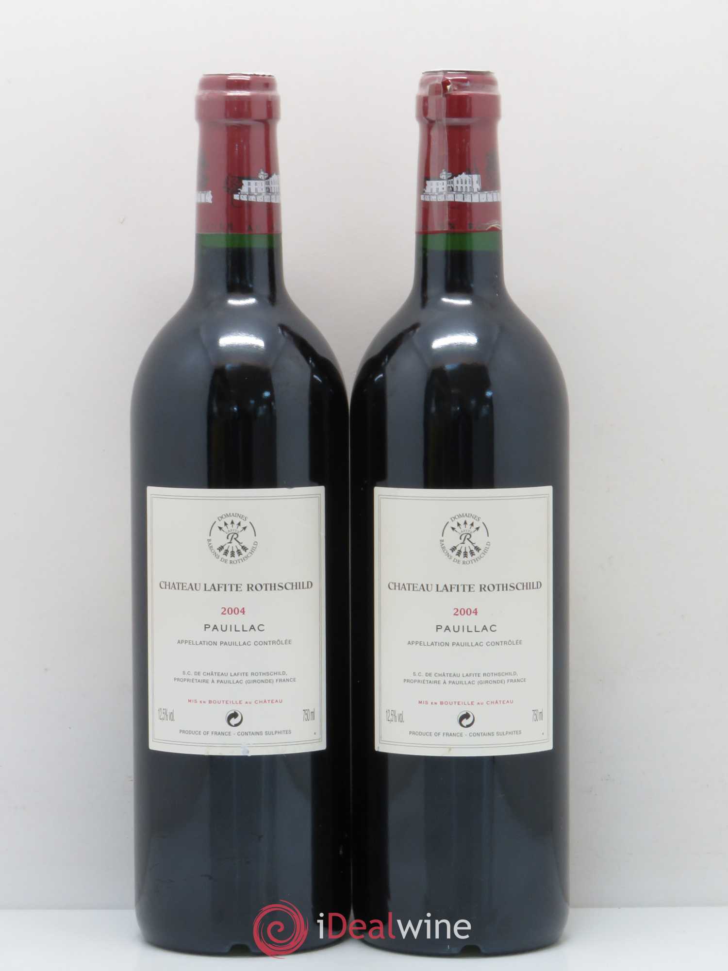 Château Lafite Rothschild 1er Grand Cru Classé 2004 - Lot de 2 bouteilles - 1