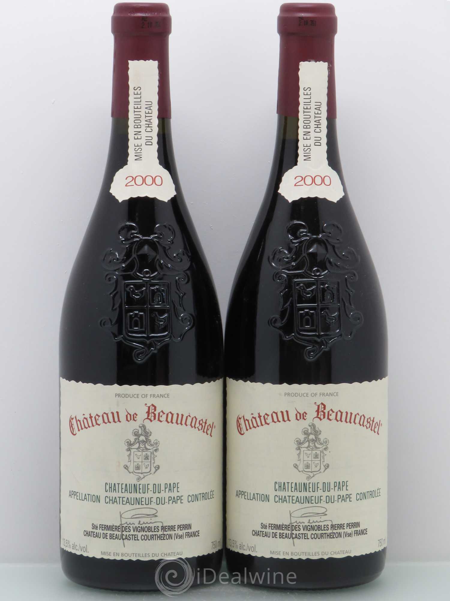 Châteauneuf-du-Pape Château de Beaucastel Famille Perrin 2000 - Lot de 2 bouteilles - 0