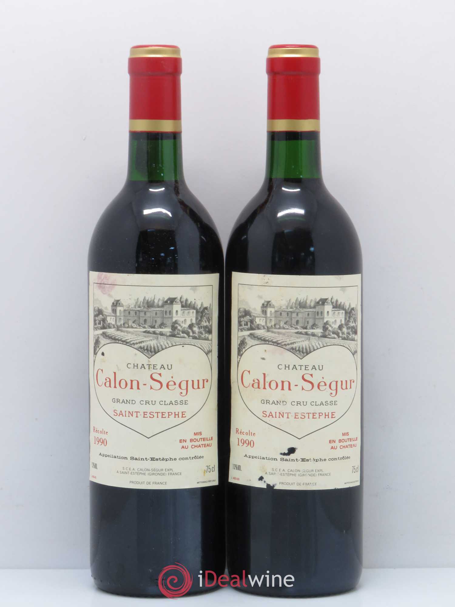 Château Calon Ségur 3ème Grand Cru Classé 1990 - Lot de 2 bouteilles - 0