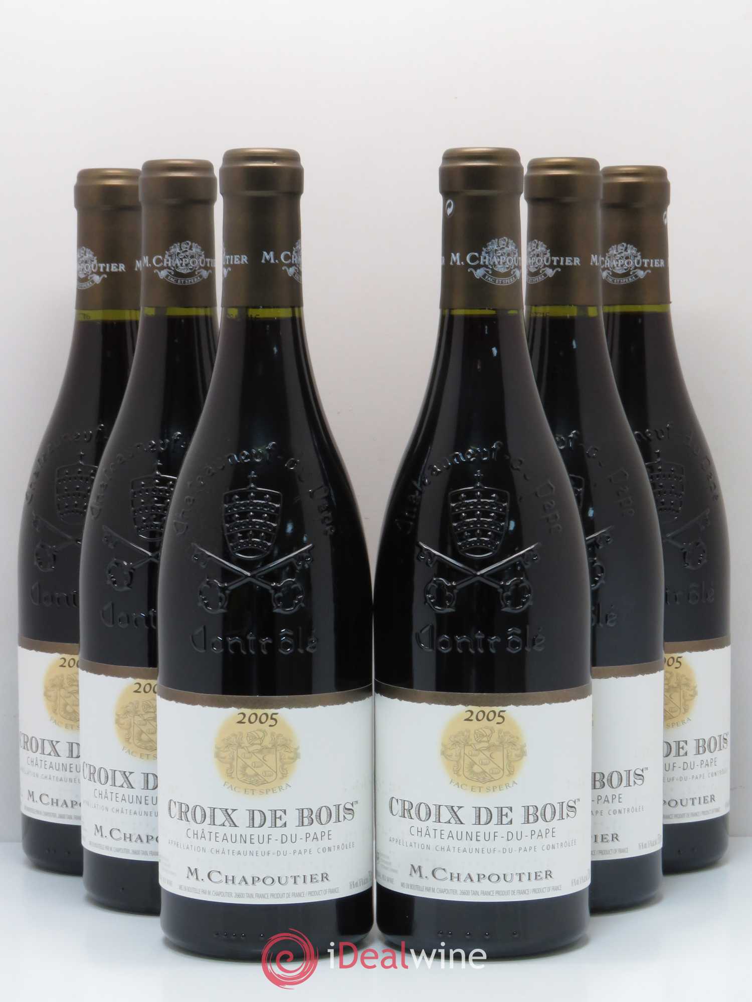 Châteauneuf-du-Pape Croix de Bois Chapoutier 2005 - Lot de 6 bouteilles - 0