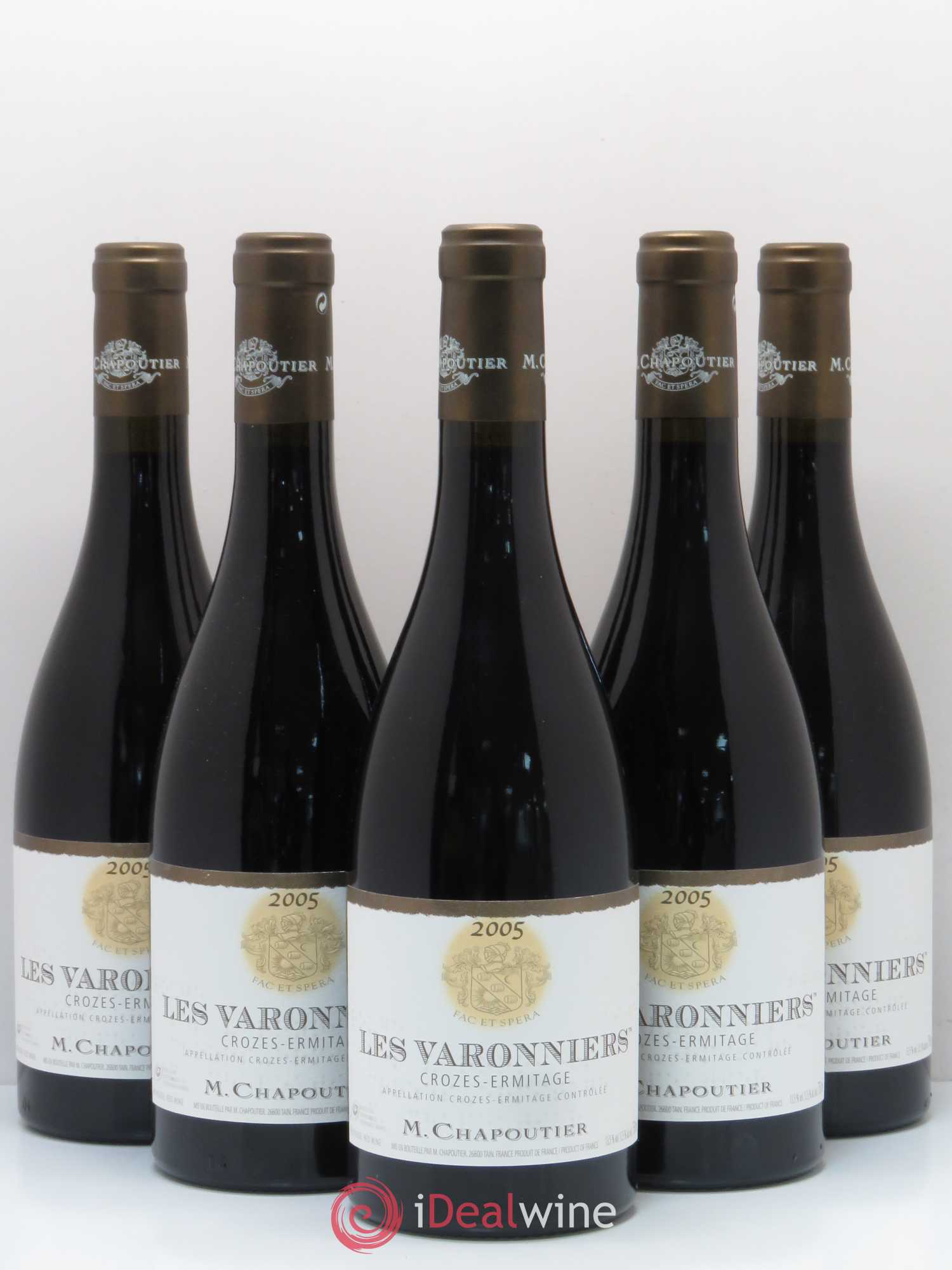 Crozes-Hermitage Les Varonniers Chapoutier 2005 - Lot de 5 bouteilles - 0