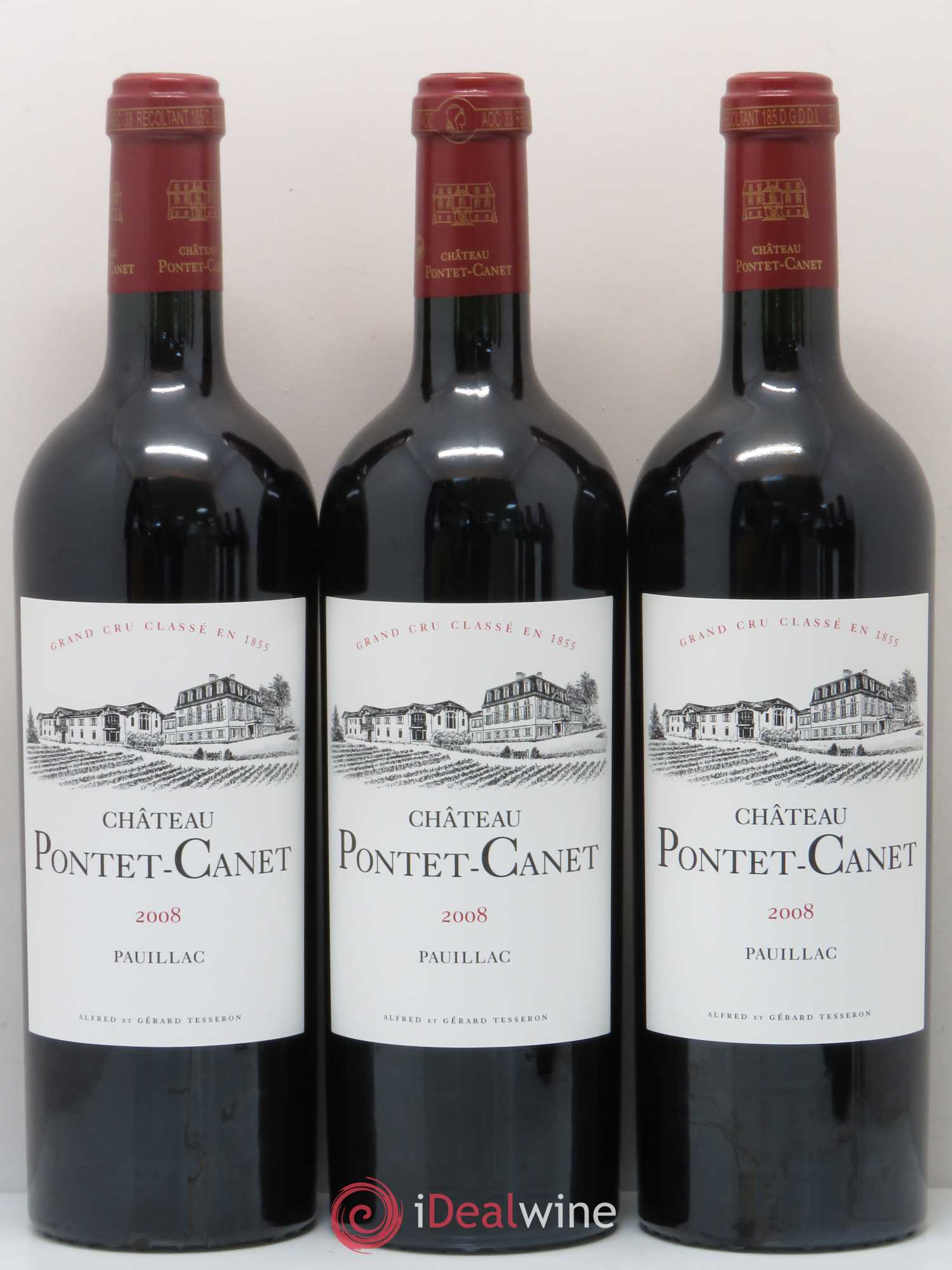 Château Pontet Canet 5ème Grand Cru Classé 2008 - Lot de 6 bouteilles - 1