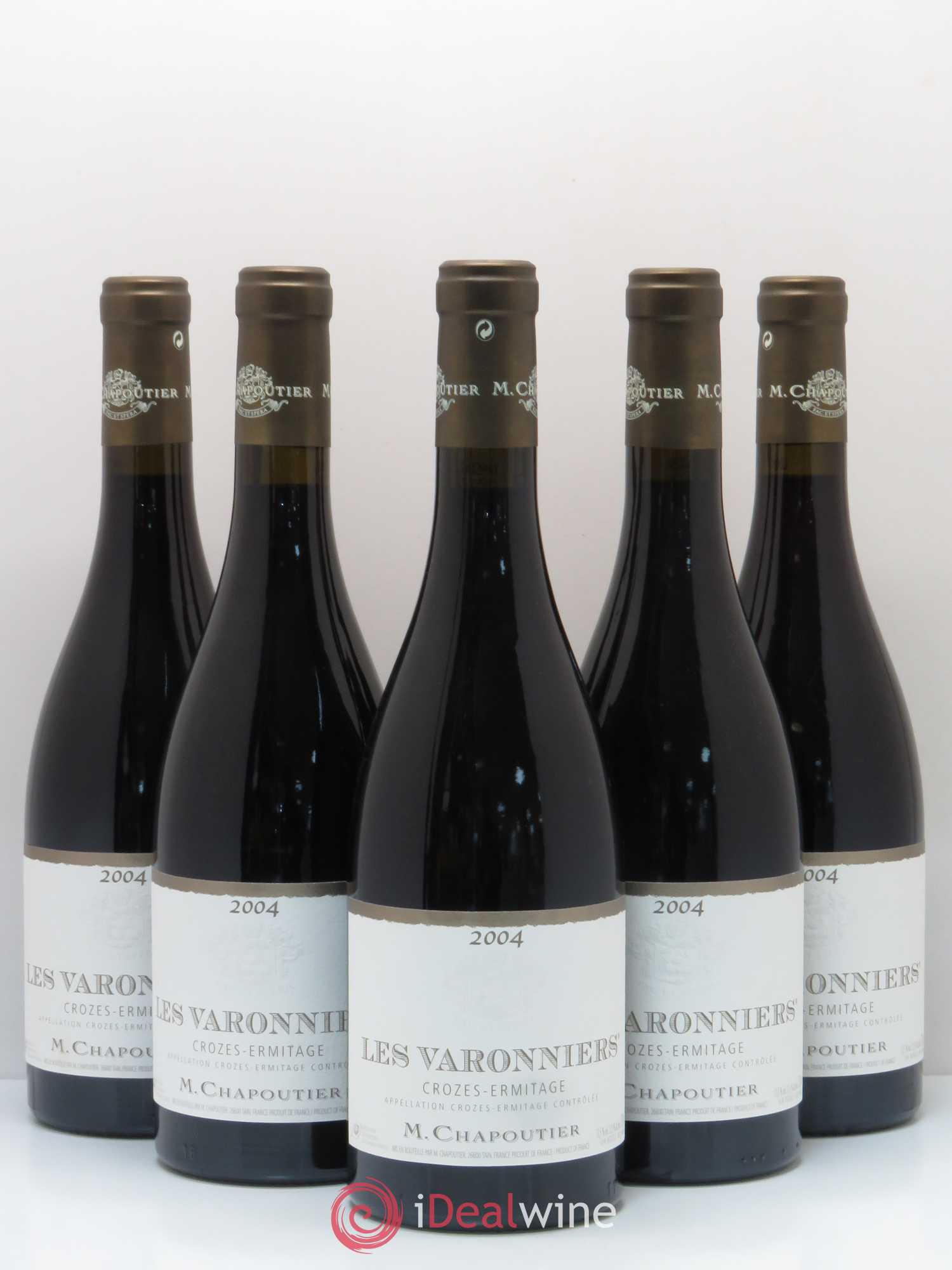 Crozes-Hermitage Les Varonniers Chapoutier 2004 - Lot de 5 bouteilles - 0
