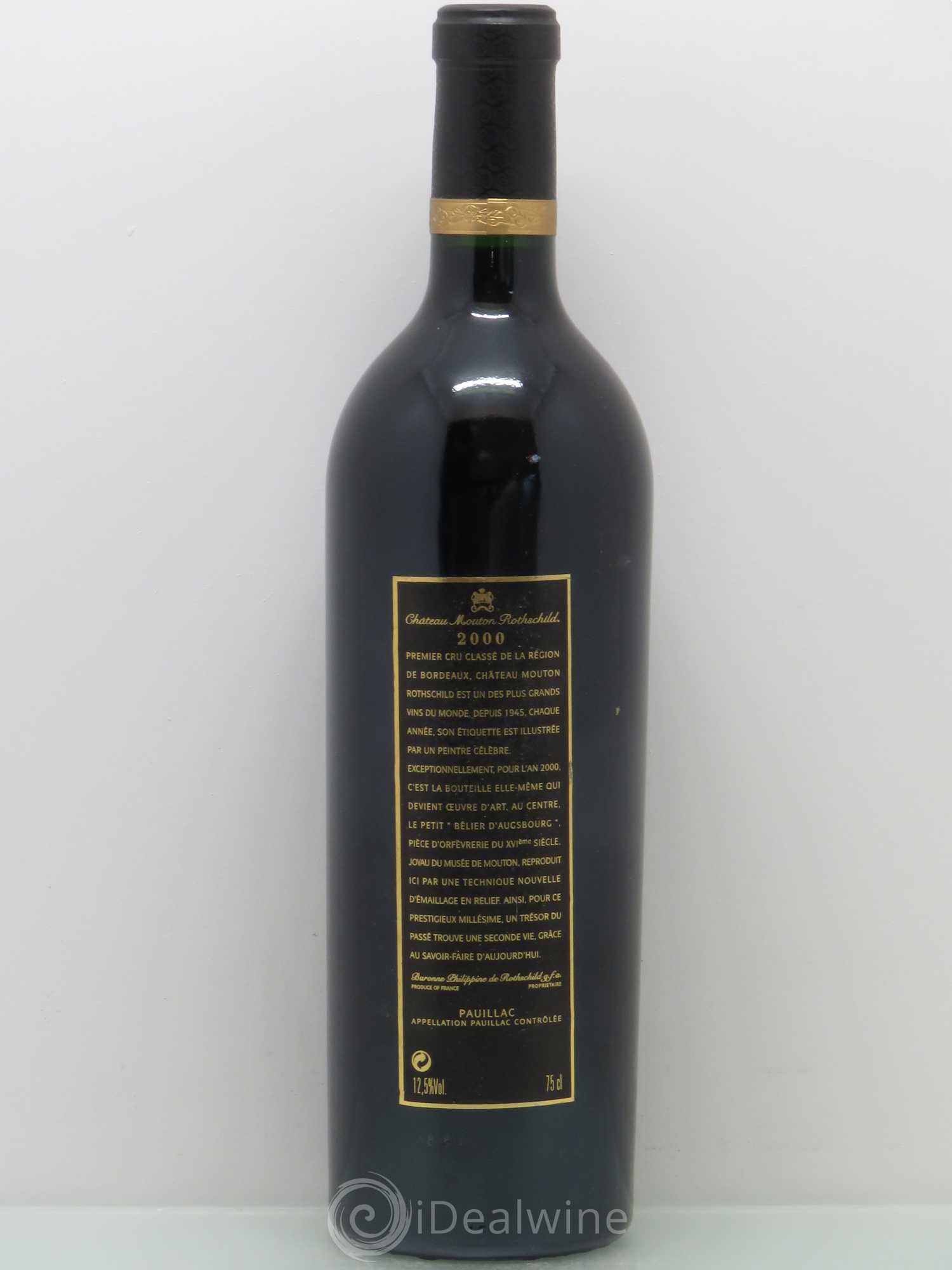 Château Mouton Rothschild 1er Grand Cru Classé 2000 - Lot de 1 bouteille - 1
