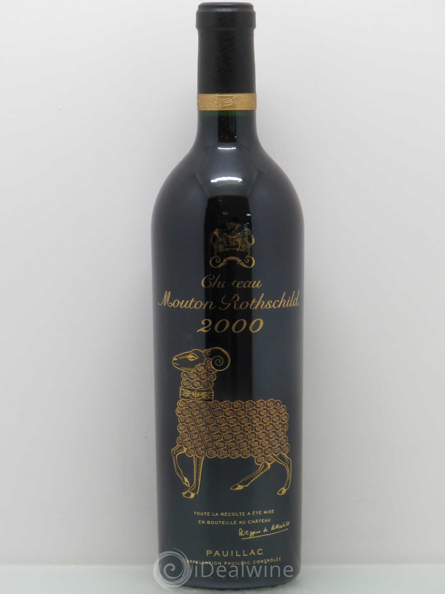Château Mouton Rothschild 1er Grand Cru Classé 2000 - Lot de 1 bouteille - 0