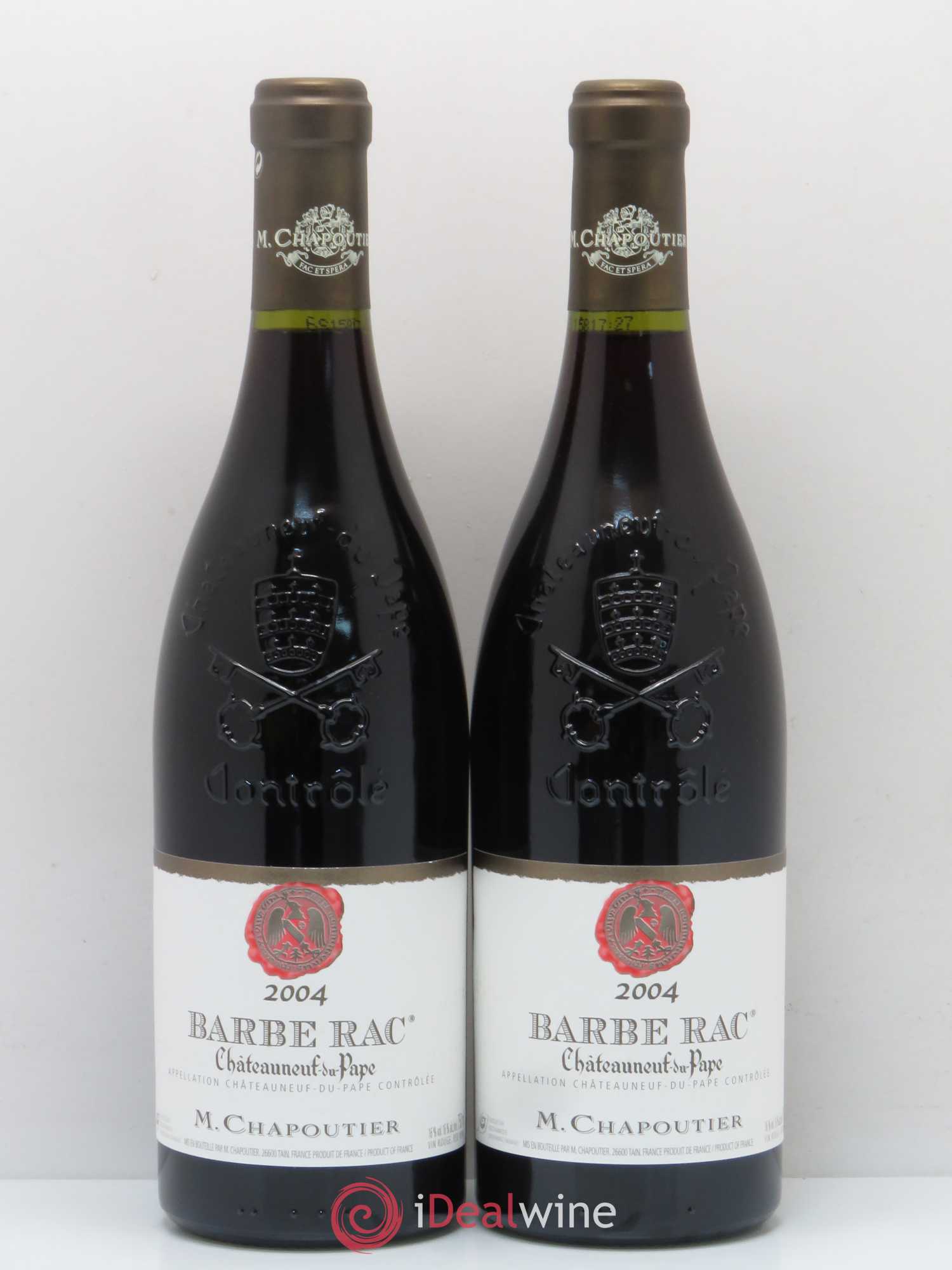 Châteauneuf-du-Pape Barbe Rac Chapoutier 2004 - Lot de 2 bouteilles - 0