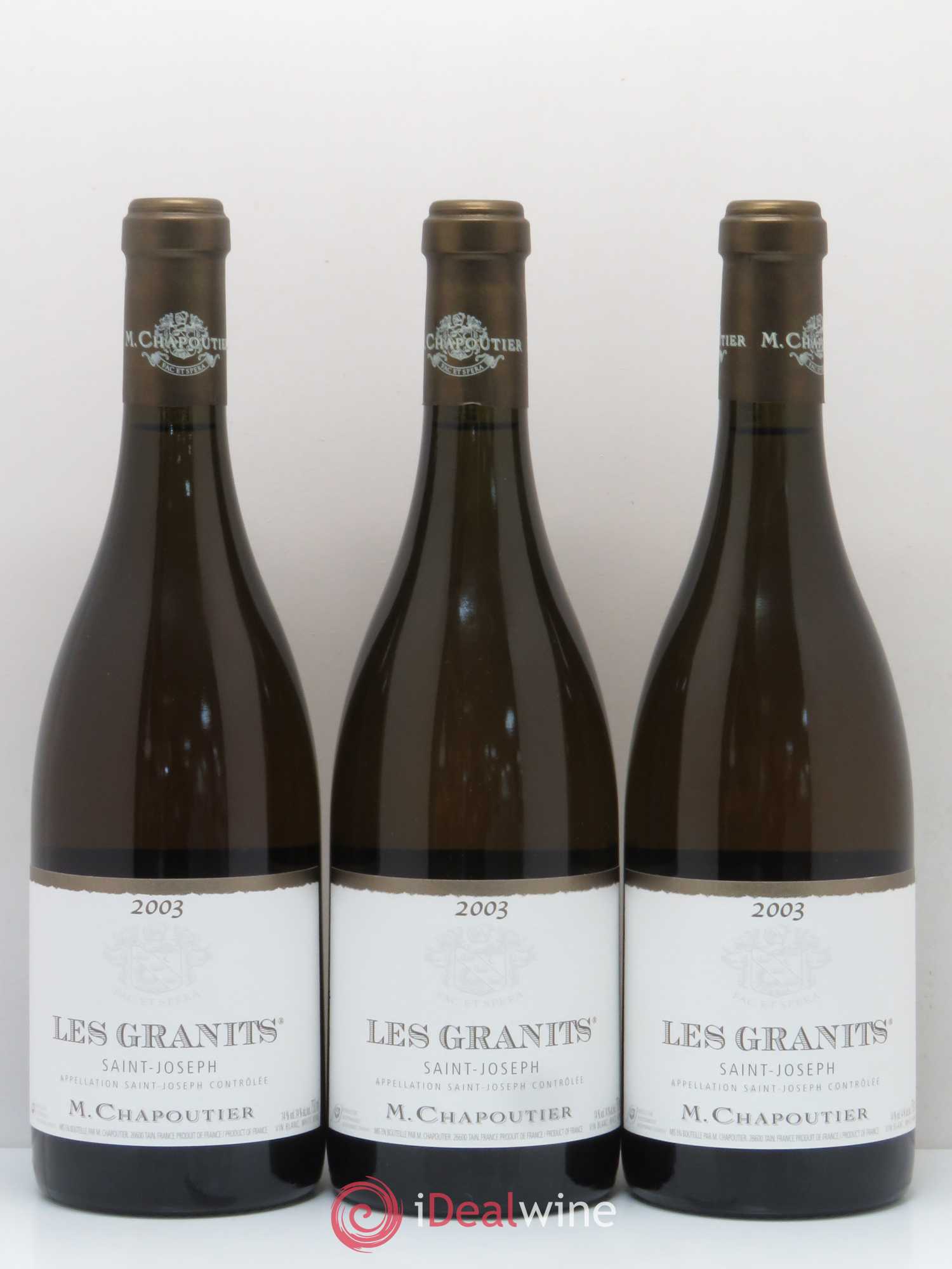 Saint-Joseph Les Granits Chapoutier 2003 - Lot de 3 bouteilles - 0