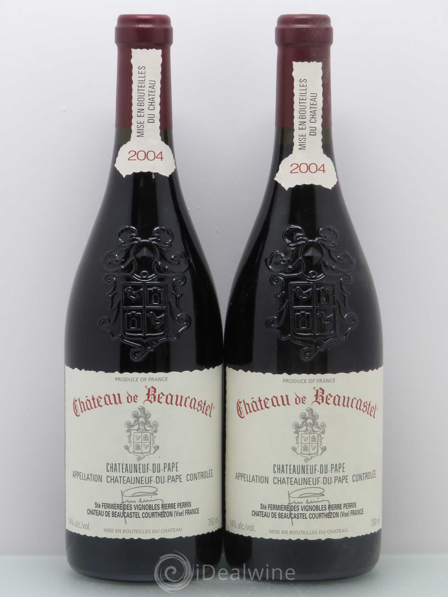 Châteauneuf-du-Pape Château de Beaucastel Famille Perrin 2004 - Lot de 2 bouteilles - 0