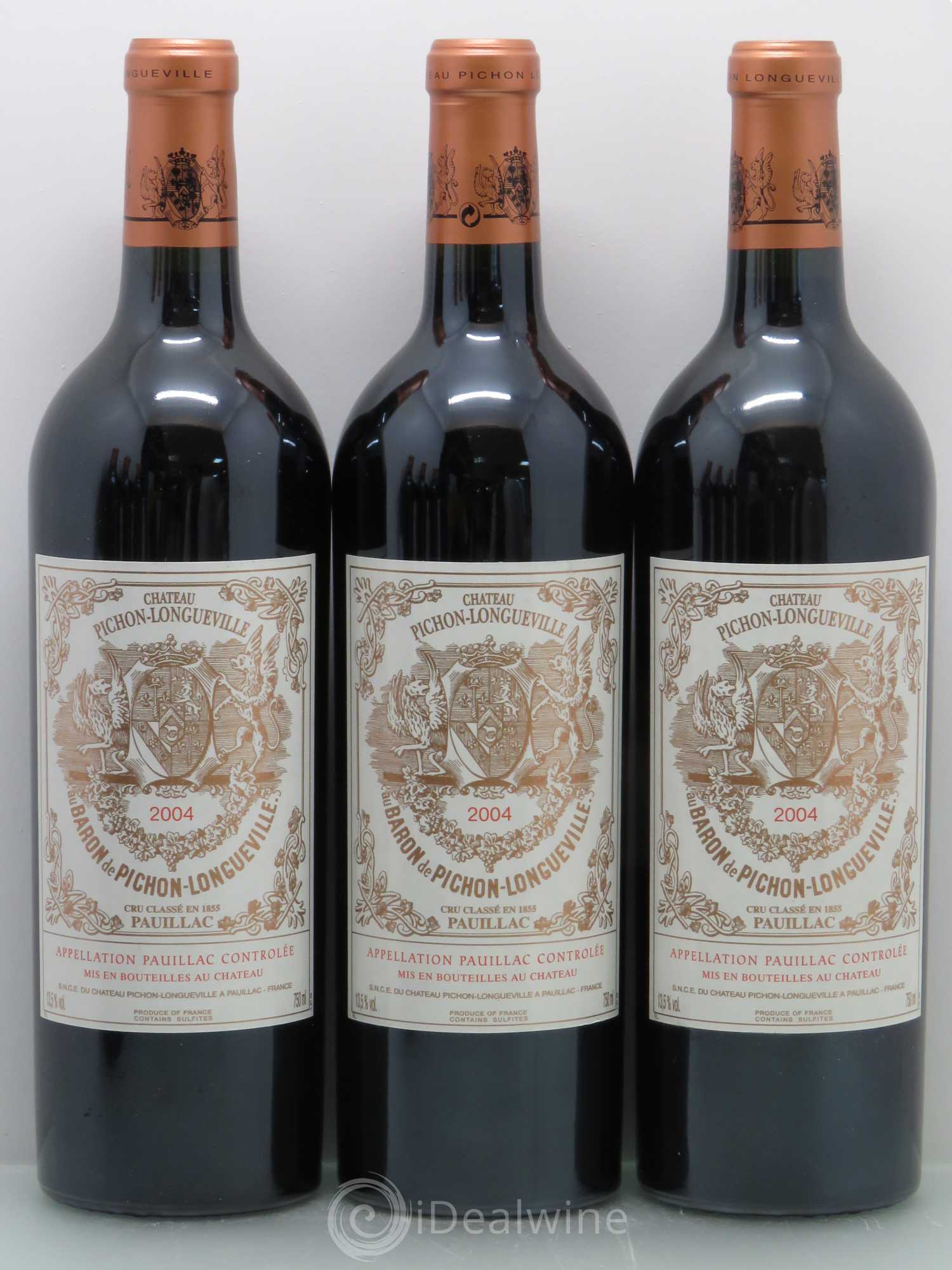 Pichon Longueville Baron 2ème Grand Cru Classé 2004 - Lot de 12 bouteilles - 1