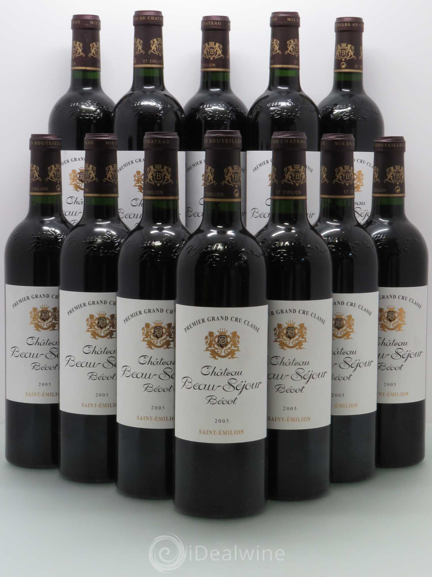 Château Beau-Séjour Bécot 1er Grand Cru Classé B 2005 - Lot de 12 bouteilles - 0