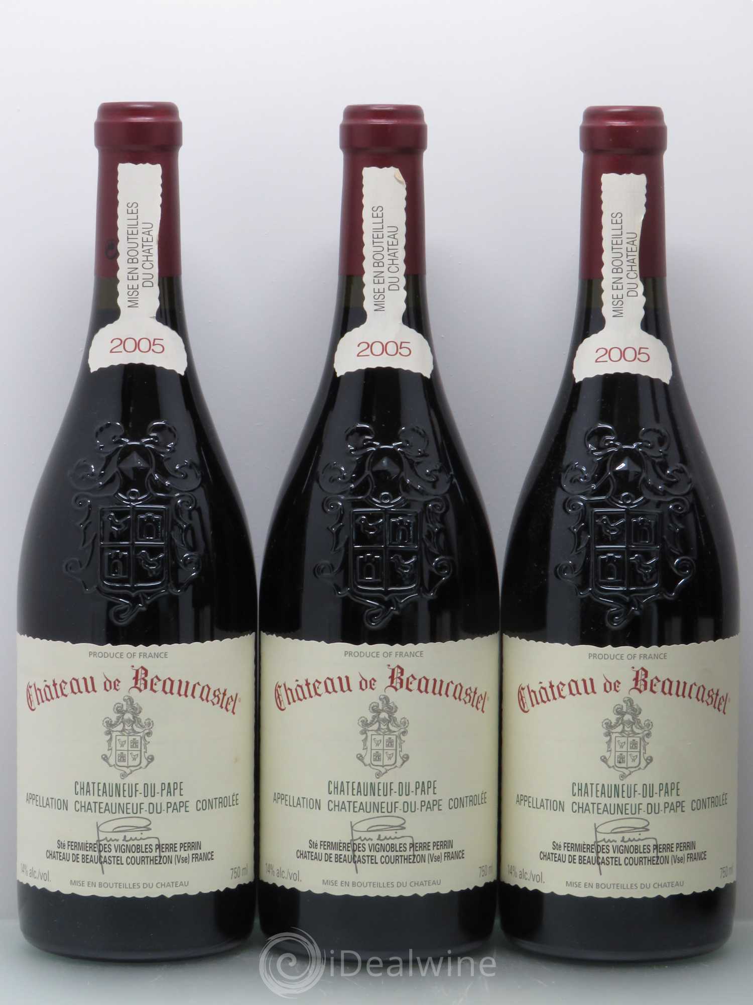 Châteauneuf-du-Pape Château de Beaucastel Famille Perrin 2005 - Lot de 6 bouteilles - 1