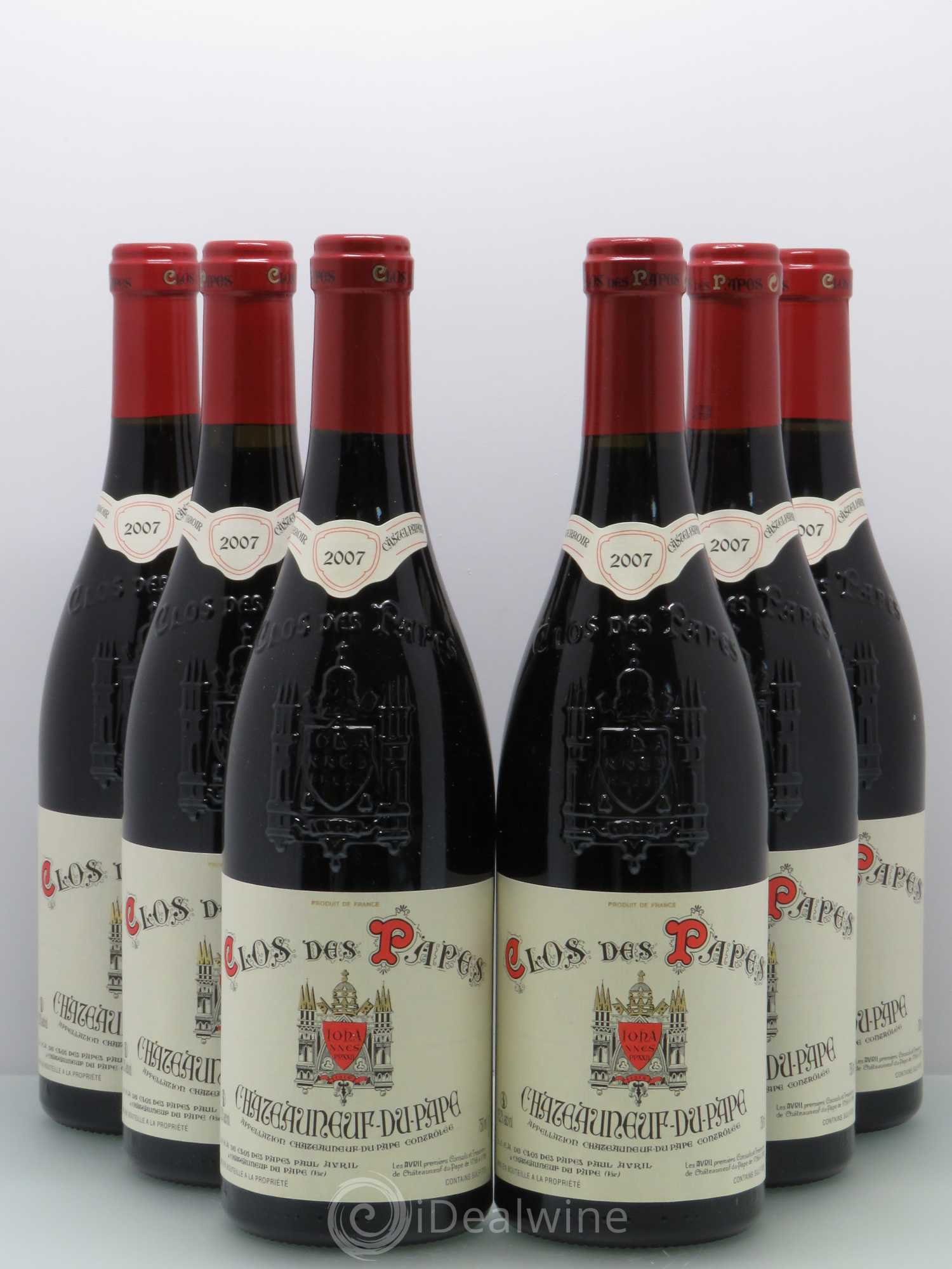 Châteauneuf-du-Pape Clos des Papes - Paul Avril 2007 - Lot de 6 bouteilles - 0