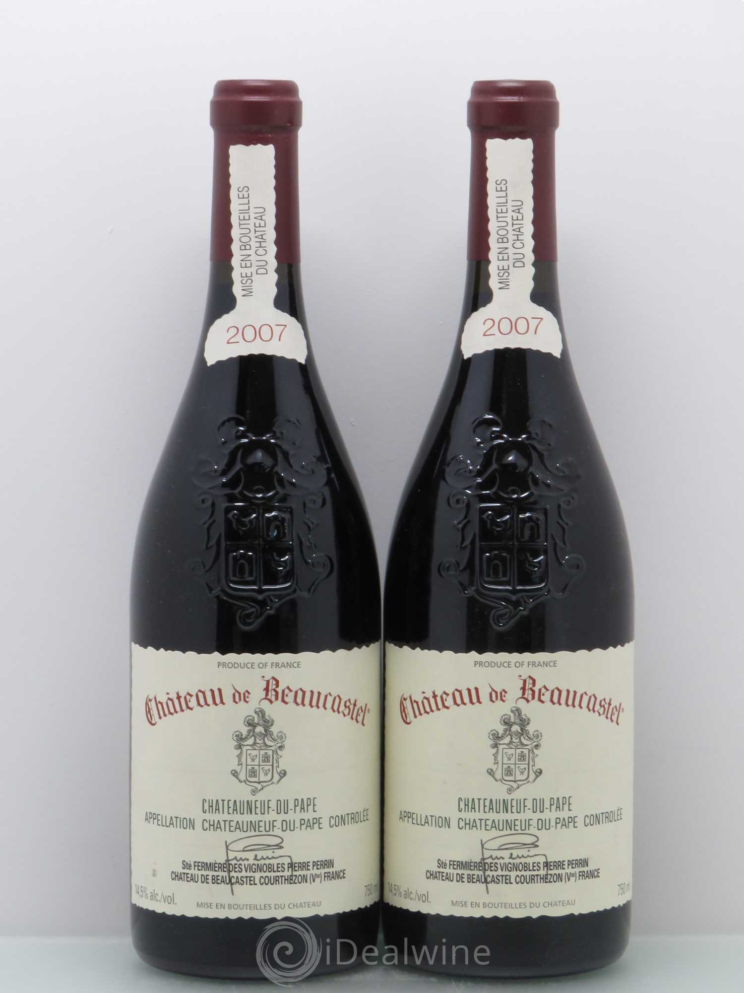 Châteauneuf-du-Pape Château de Beaucastel Famille Perrin 2007 - Lot de 2 bouteilles - 0