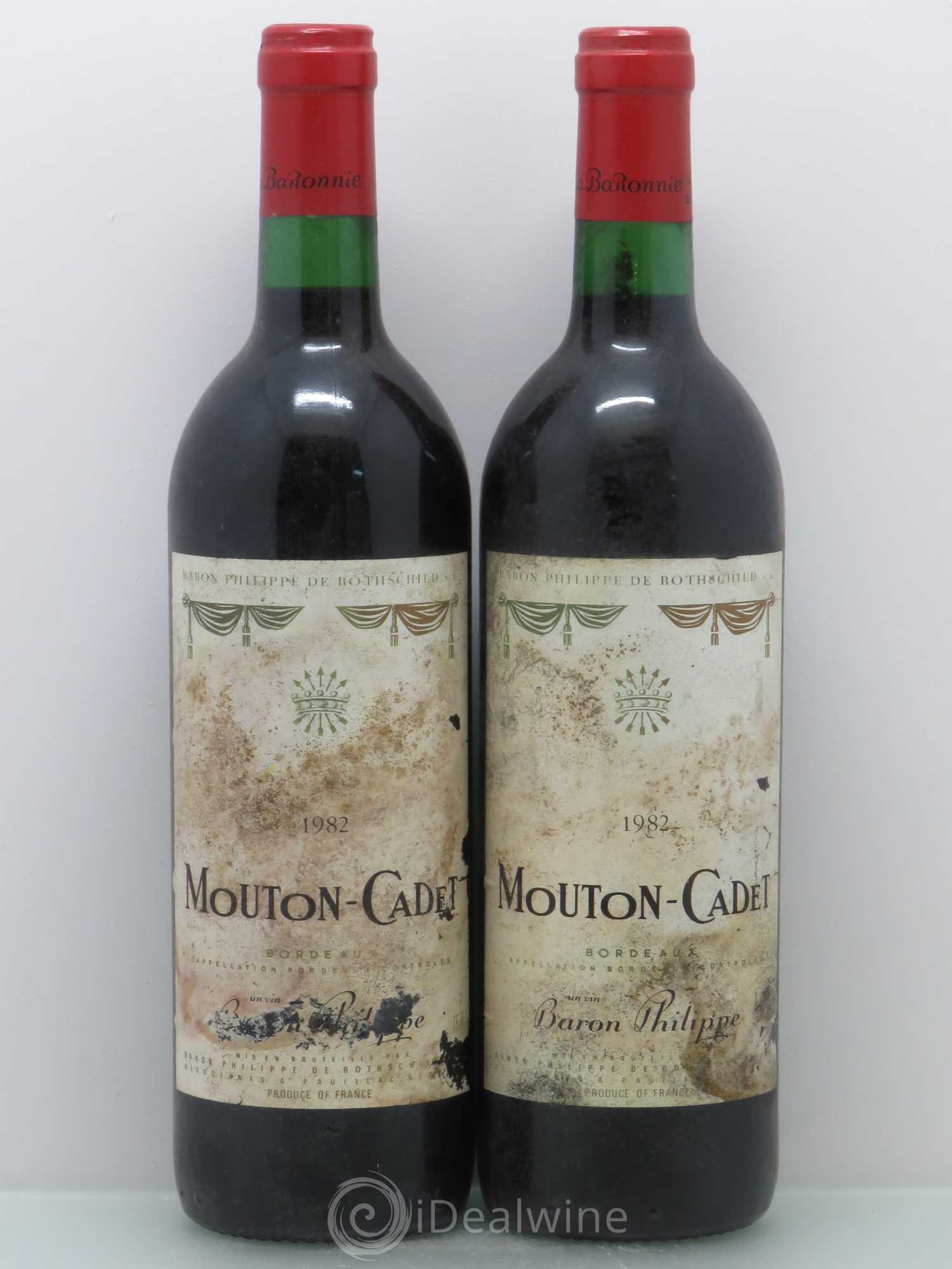 Château Mouton Cadet 1982 - Lot de 2 bouteilles - 0