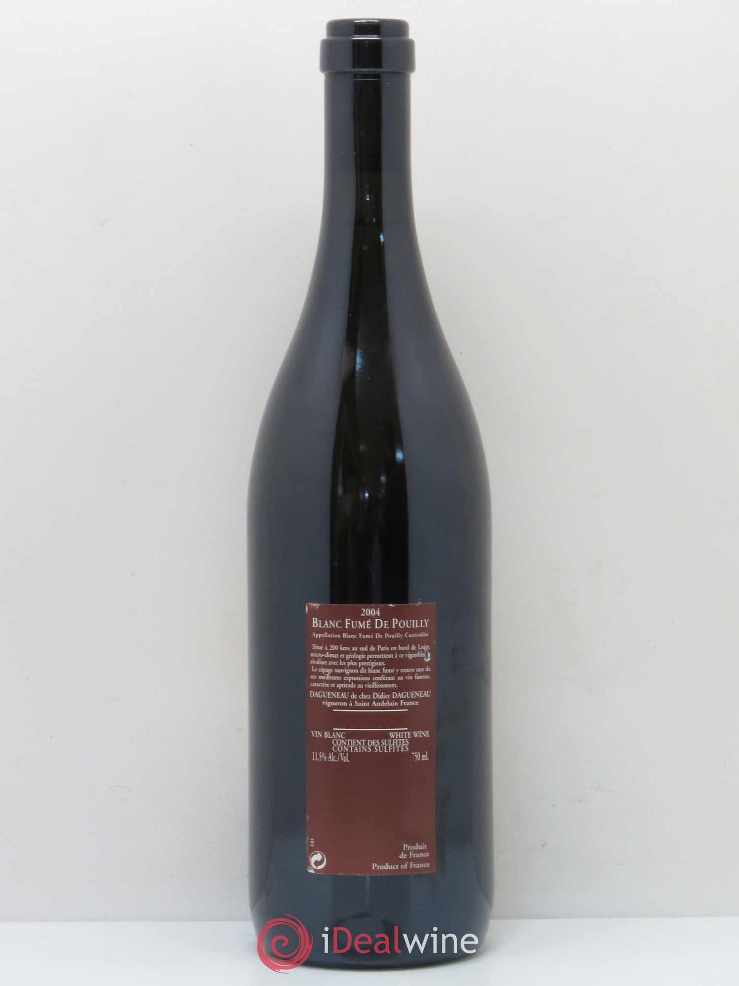 Vin de France (anciennement Pouilly-Fumé) Pur Sang Dagueneau (Domaine Didier - Louis-Benjamin) 2004 - Lot de 1 bouteille - 1