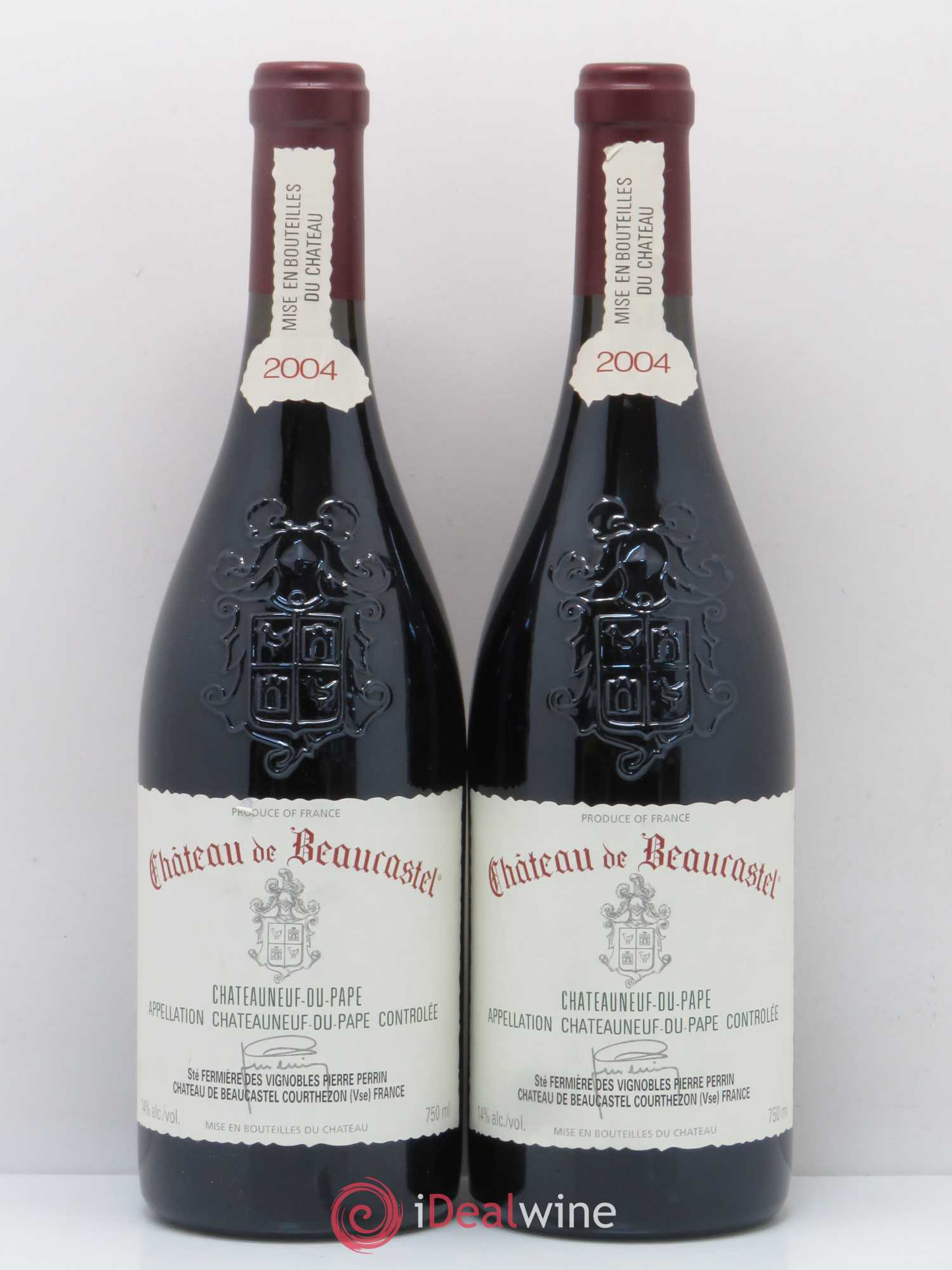 Châteauneuf-du-Pape Château de Beaucastel Famille Perrin 2004 - Lot de 2 bouteilles - 0
