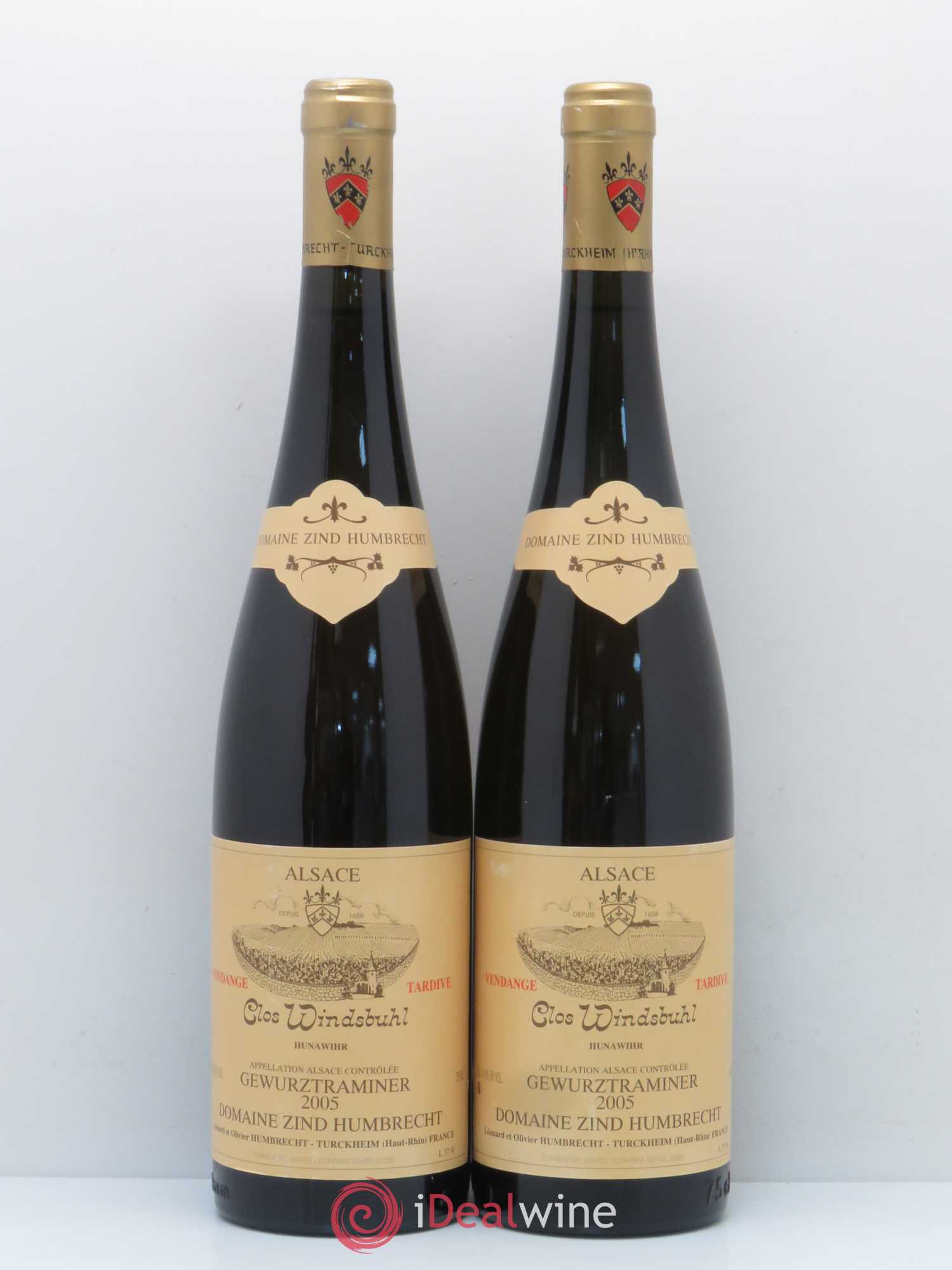 Alsace Gewurztraminer Clos Windsbuhl Zind-Humbrecht (Domaine) Vendanges Tardives 2005 - Lot de 2 bouteilles - 0