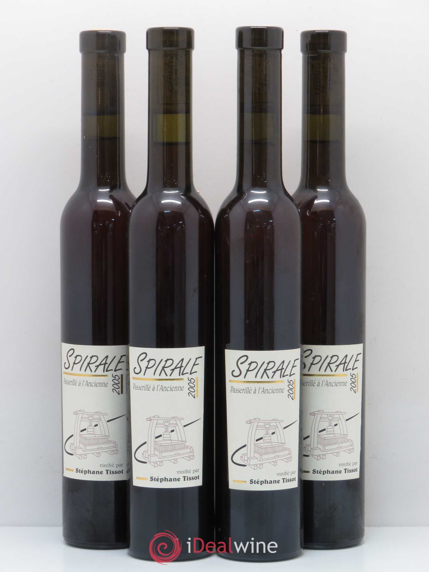 Côtes du Jura Vin de Paille Spirale Passerillé Benedicte et Stephane Tissot 2005 - Posten von 4 Demi-Flaschen - 0
