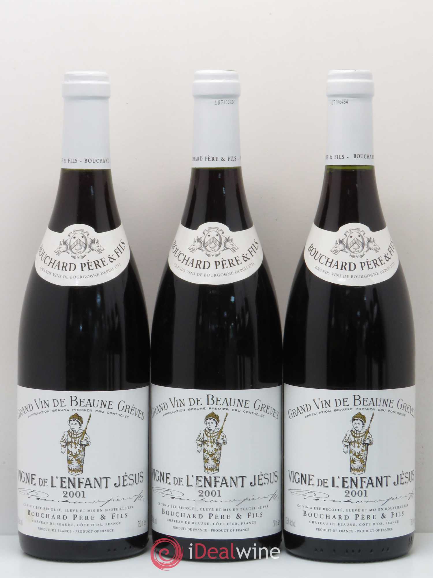 Beaune 1er Cru Grèves - Vigne de l'Enfant Jésus Bouchard Père & Fils 2001 - Lot de 6 bouteilles - 1