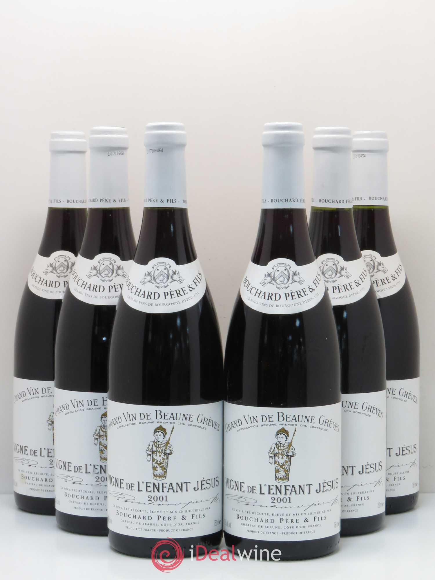 Beaune 1er Cru Grèves - Vigne de l'Enfant Jésus Bouchard Père & Fils 2001 - Lot de 6 bouteilles - 0