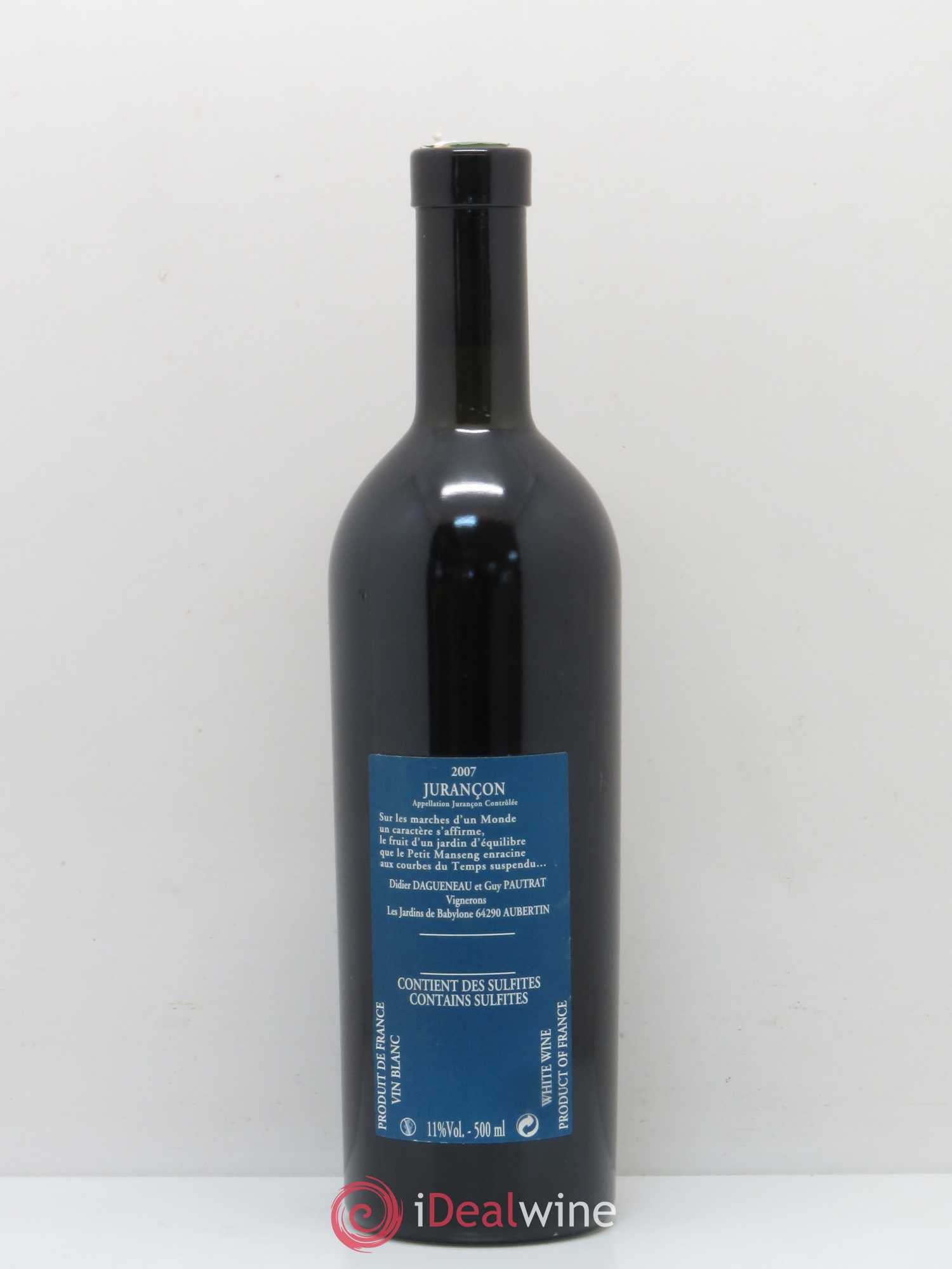 Vin de France (anciennement Jurançon) Jardins de Babylone Didier Dagueneau (50cl) 2007 - Lotto di 1 bottiglia - 1