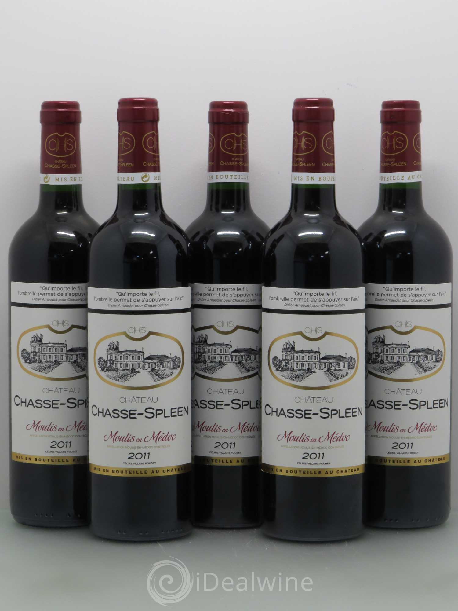Château Chasse Spleen 2011 - Lot de 5 bouteilles - 0