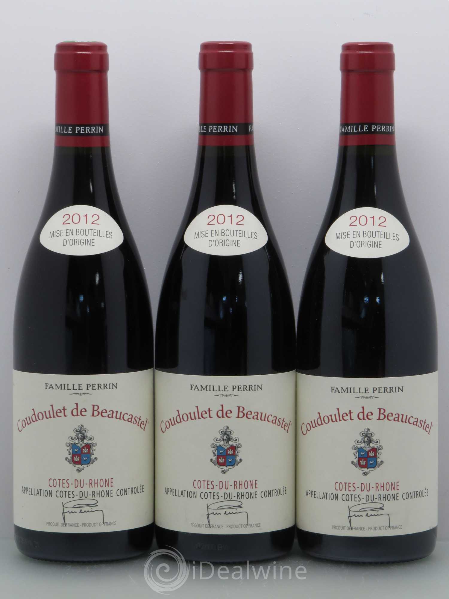Côtes-du-Rhône Coudoulet de Beaucastel Famille Perrin 2012 - Lot de 5 bouteilles - 1