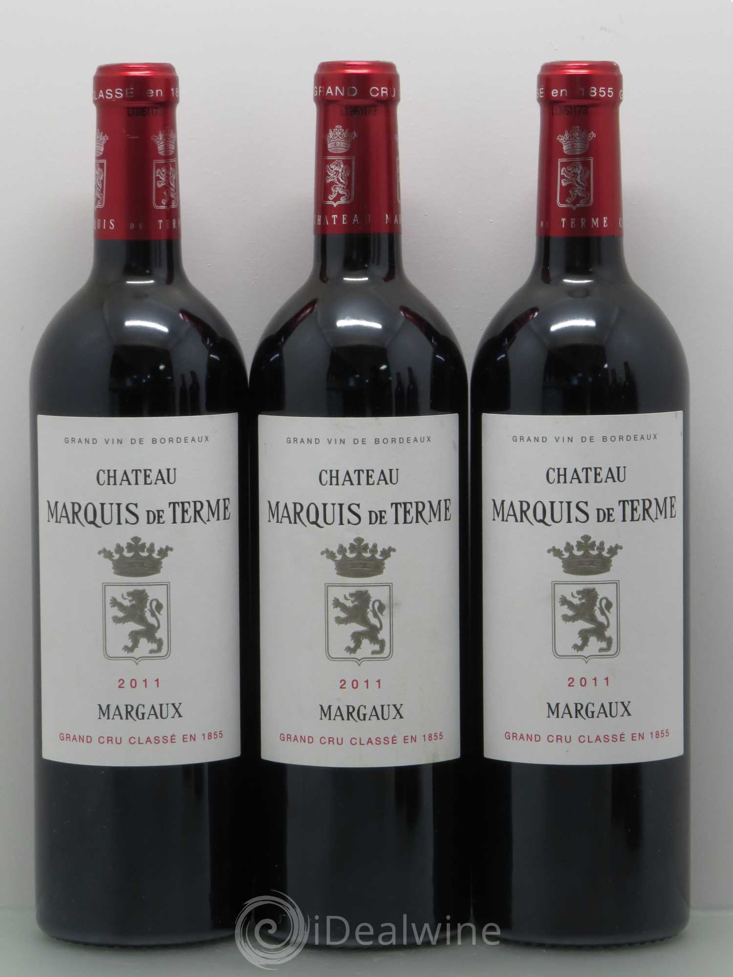Château Marquis de Terme 4ème Grand Cru Classé 2011 - Lot de 5 bouteilles - 1