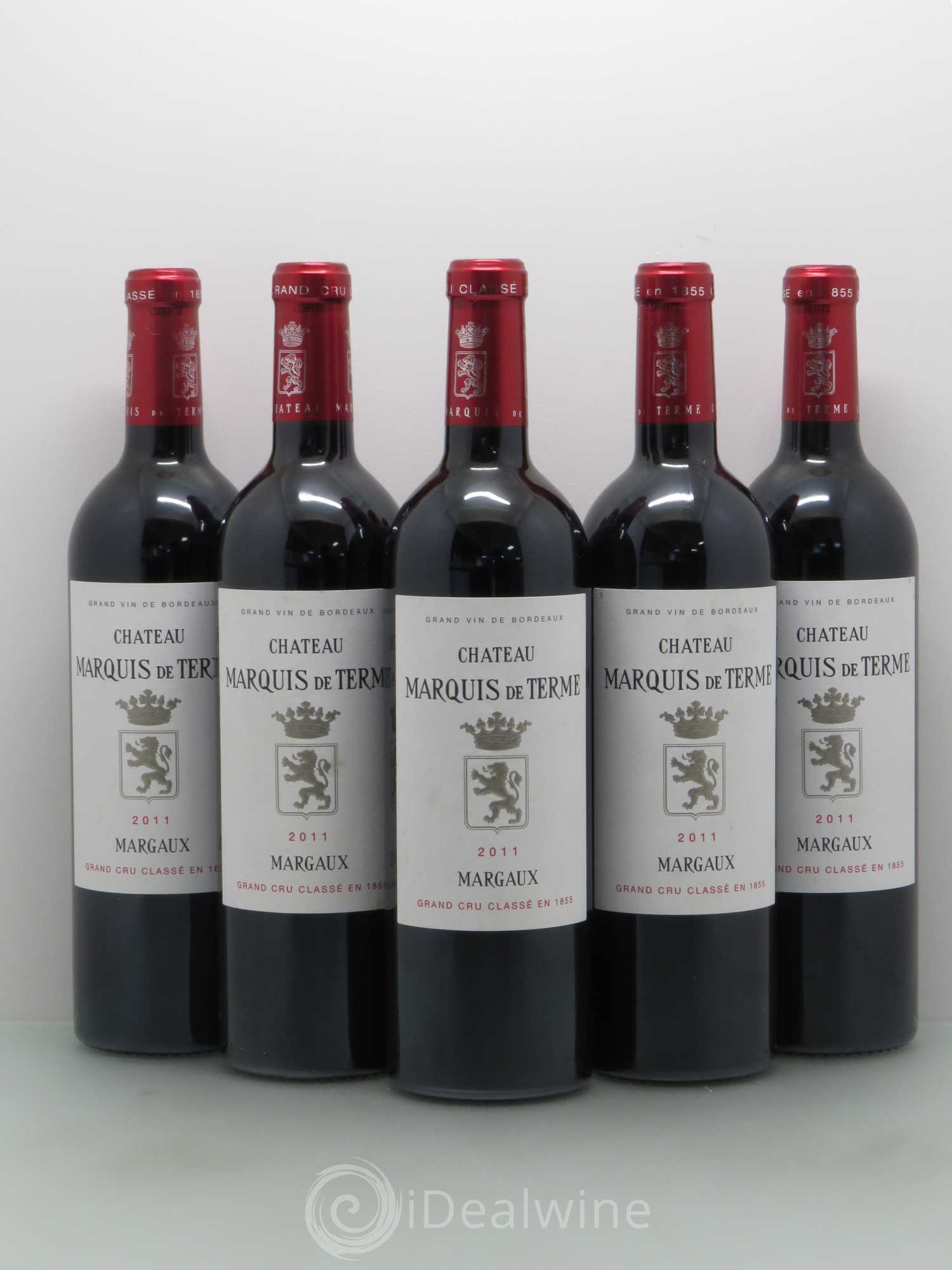 Château Marquis de Terme 4ème Grand Cru Classé 2011 - Lot de 5 bouteilles - 0