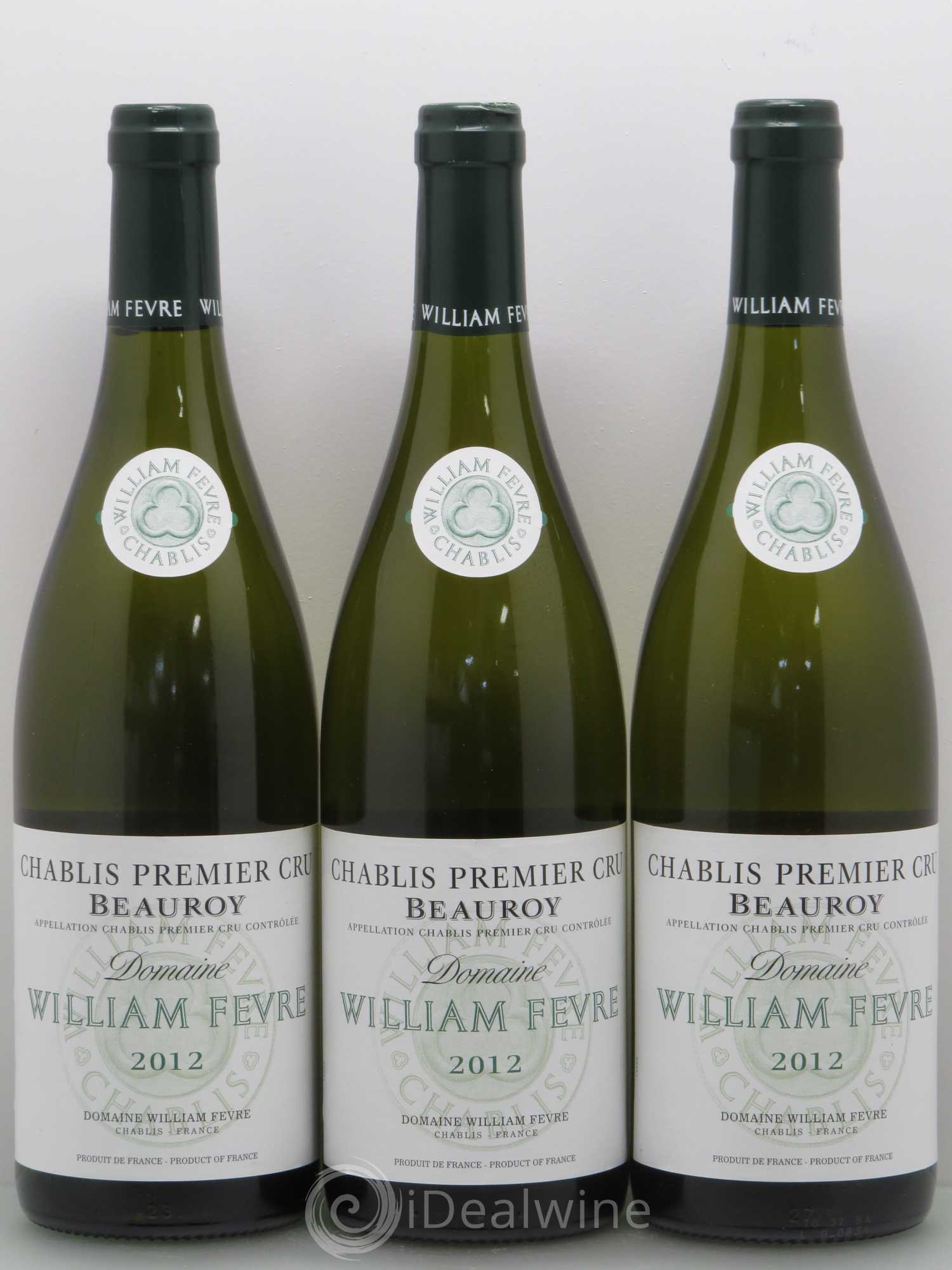 Chablis 1er Cru Beauroy - Domaine William Fèvre 2012 - Posten von 3 Flaschen - 0