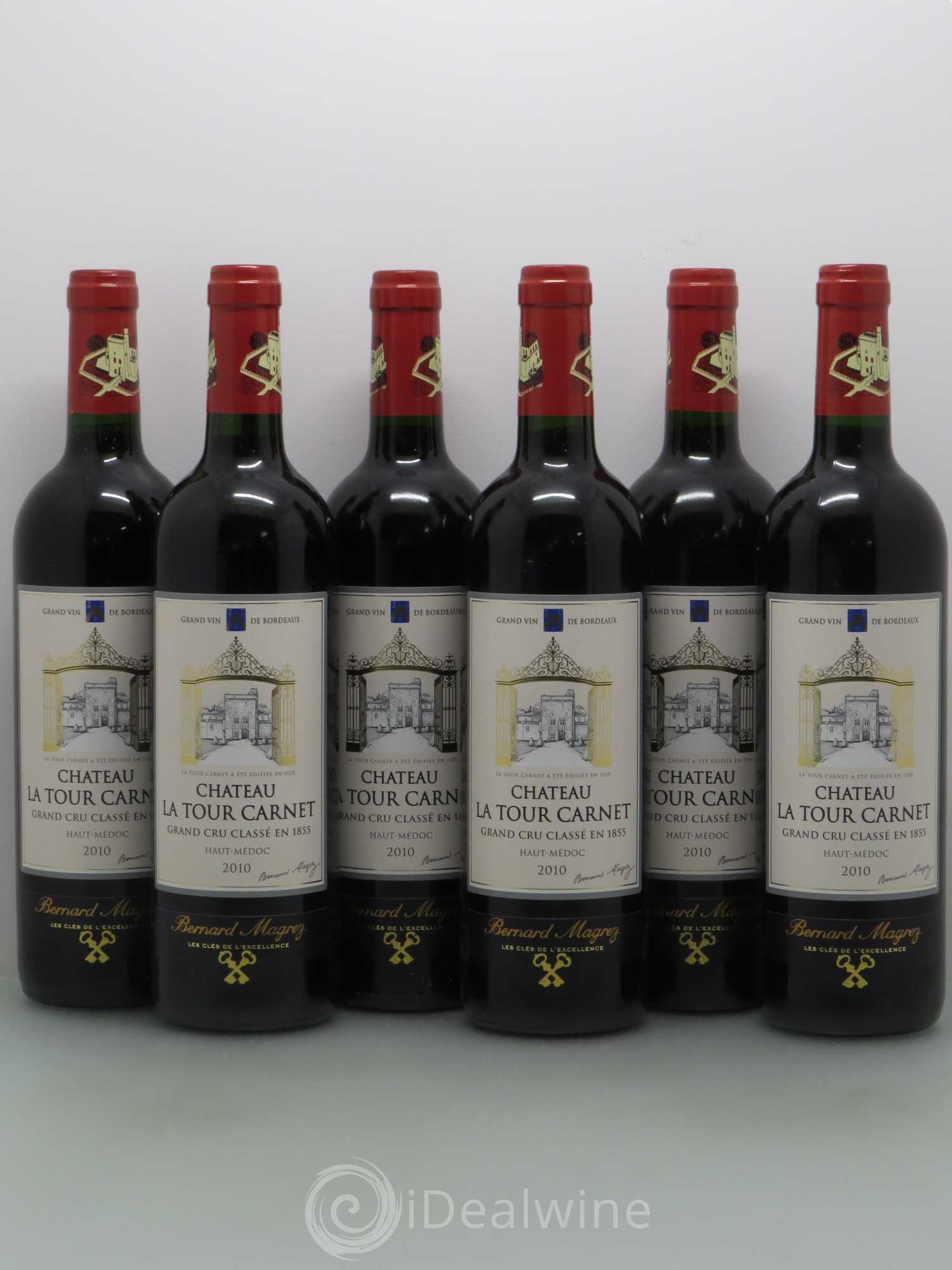 Château la Tour Carnet 4ème Grand Cru Classé 2010 - Lot de 6 bouteilles - 0