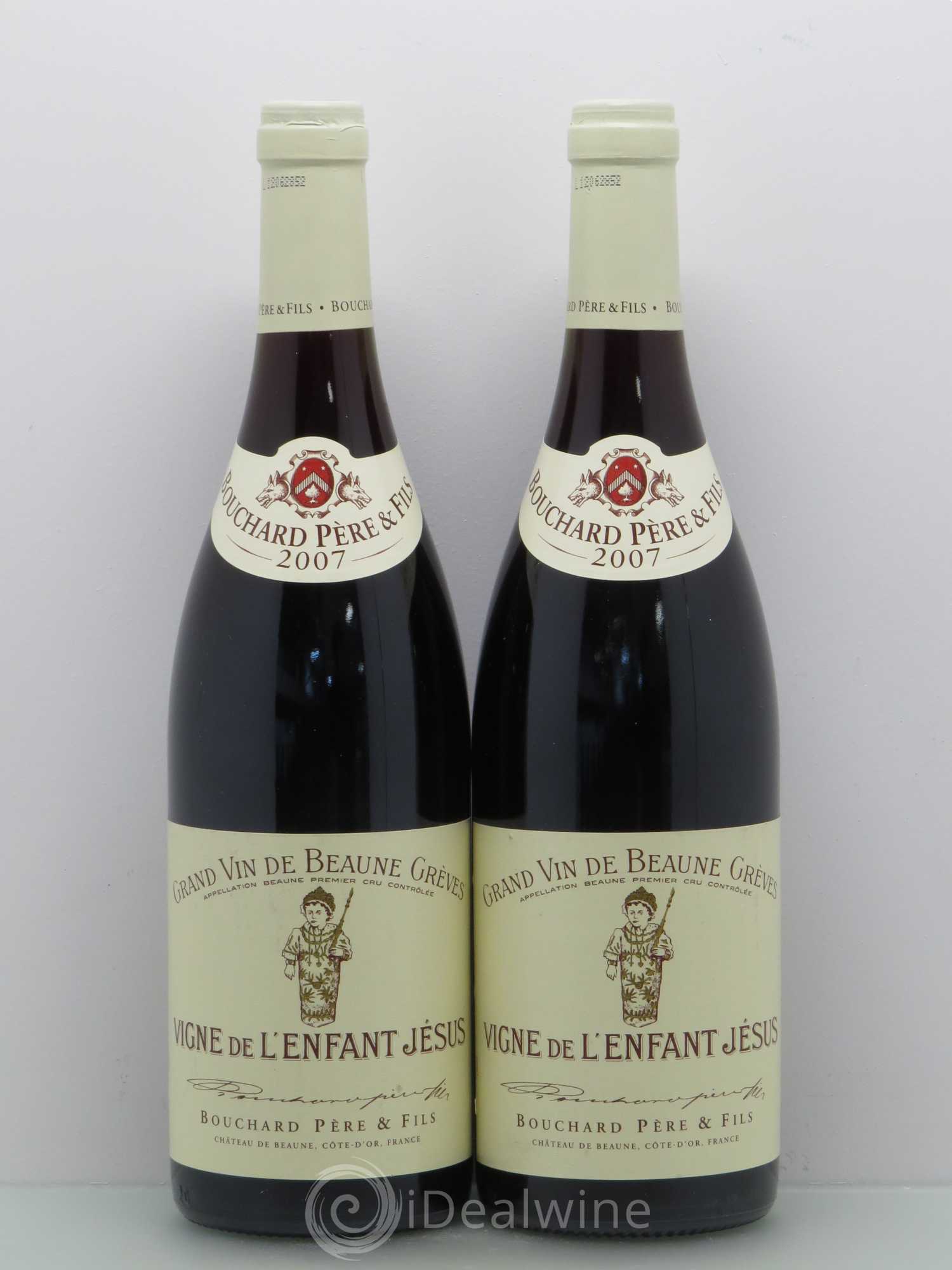 Beaune 1er Cru Grèves - Vigne de l'Enfant Jésus Bouchard Père & Fils 2007 - Lot de 2 bouteilles - 0