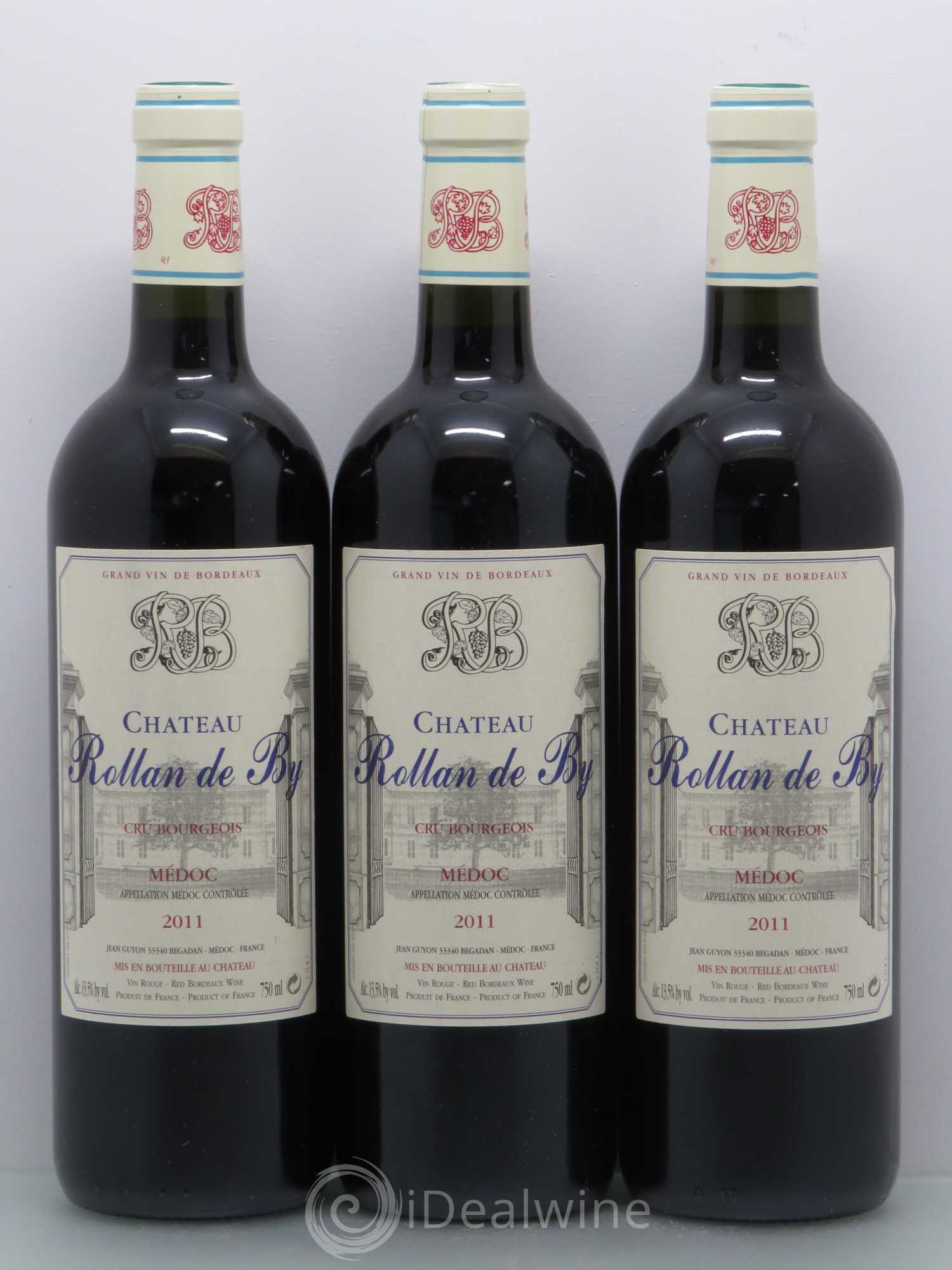 Château Rollan de By Cru Bourgeois (sans prix de réserve) 2011 - Lot de 3 bouteilles - 0