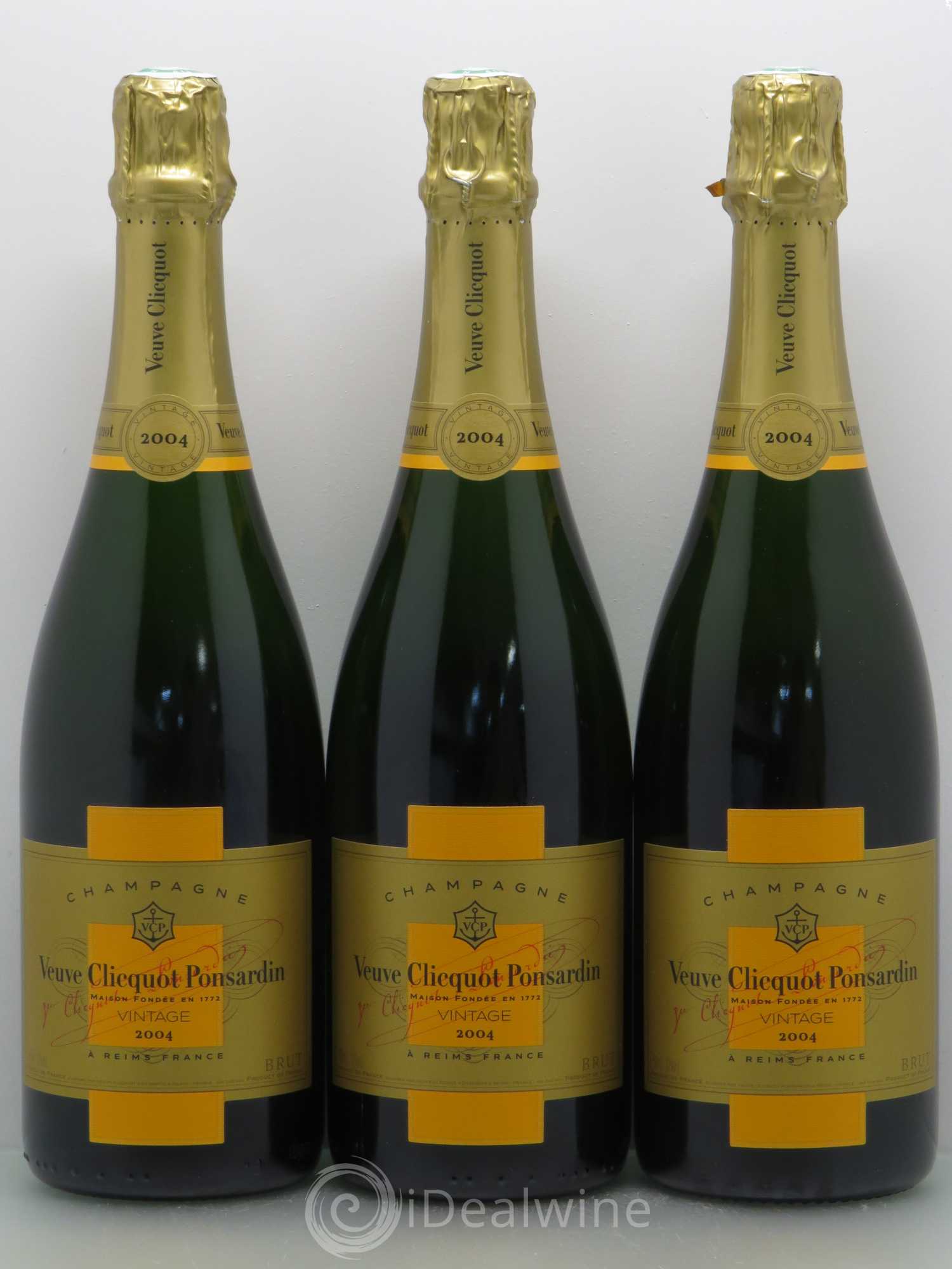Vintage Veuve Clicquot 2004 - Lot de 3 bouteilles - 0