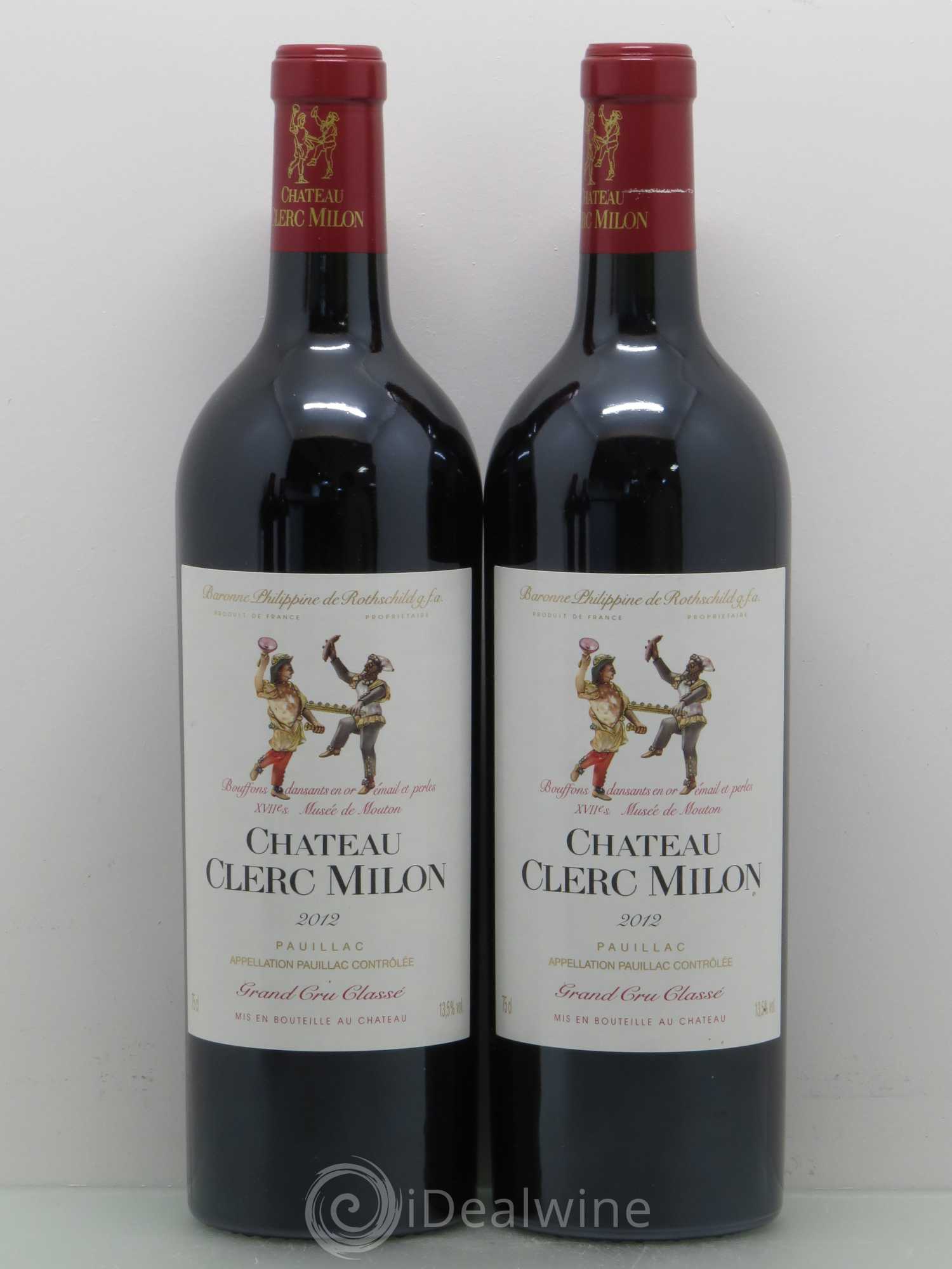 Château Clerc Milon 5ème Grand Cru Classé 2012 - Lot de 4 bouteilles - 1