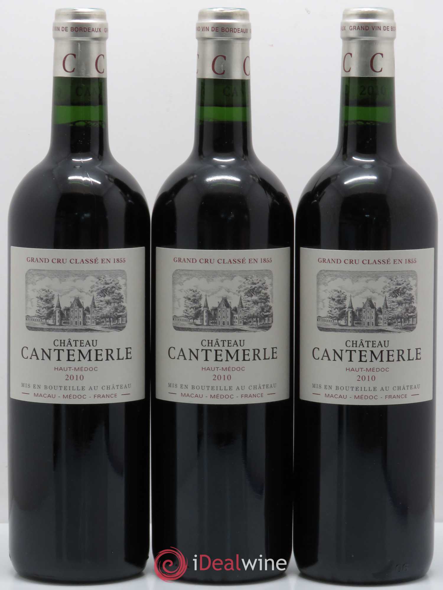 Château Cantemerle 5ème Grand Cru Classé 2010 - Lot de 3 bouteilles - 0