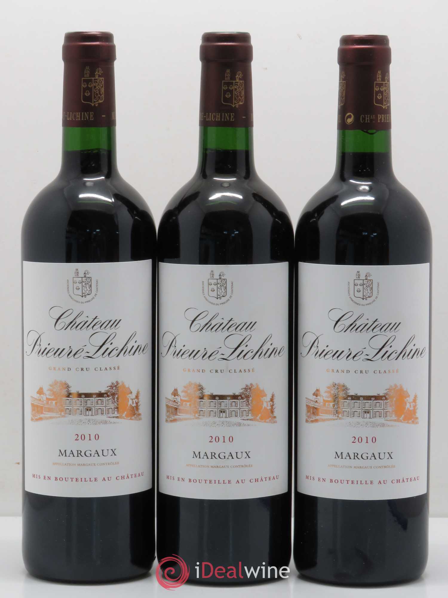 Château Prieuré Lichine 4ème Grand Cru Classé 2010 - Lot de 3 bouteilles - 0
