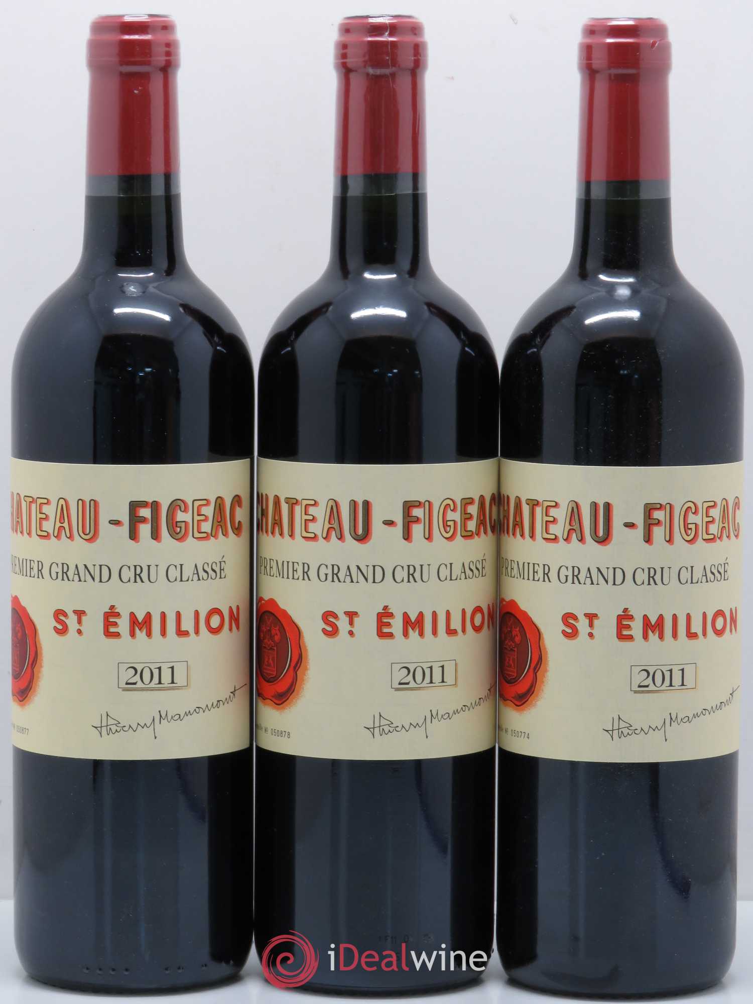 Château Figeac 1er Grand Cru Classé A 2011 - Lot de 3 bouteilles - 0