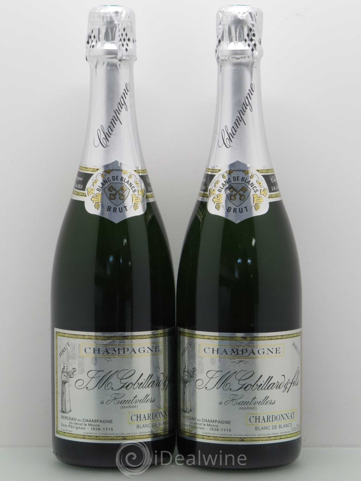 Champagne Blanc de Blancs - JM Gobillard (sans prix de réserve) - Lot de 2 bouteilles - 0