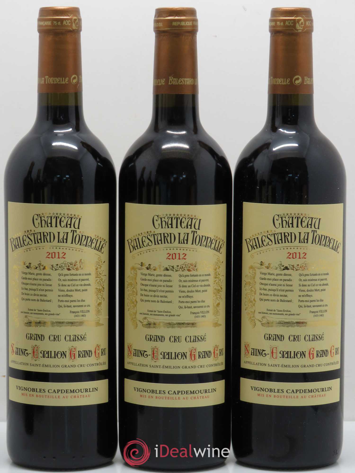 Château Balestard la Tonnelle Grand Cru Classé 2012 - Lot de 6 bouteilles - 1
