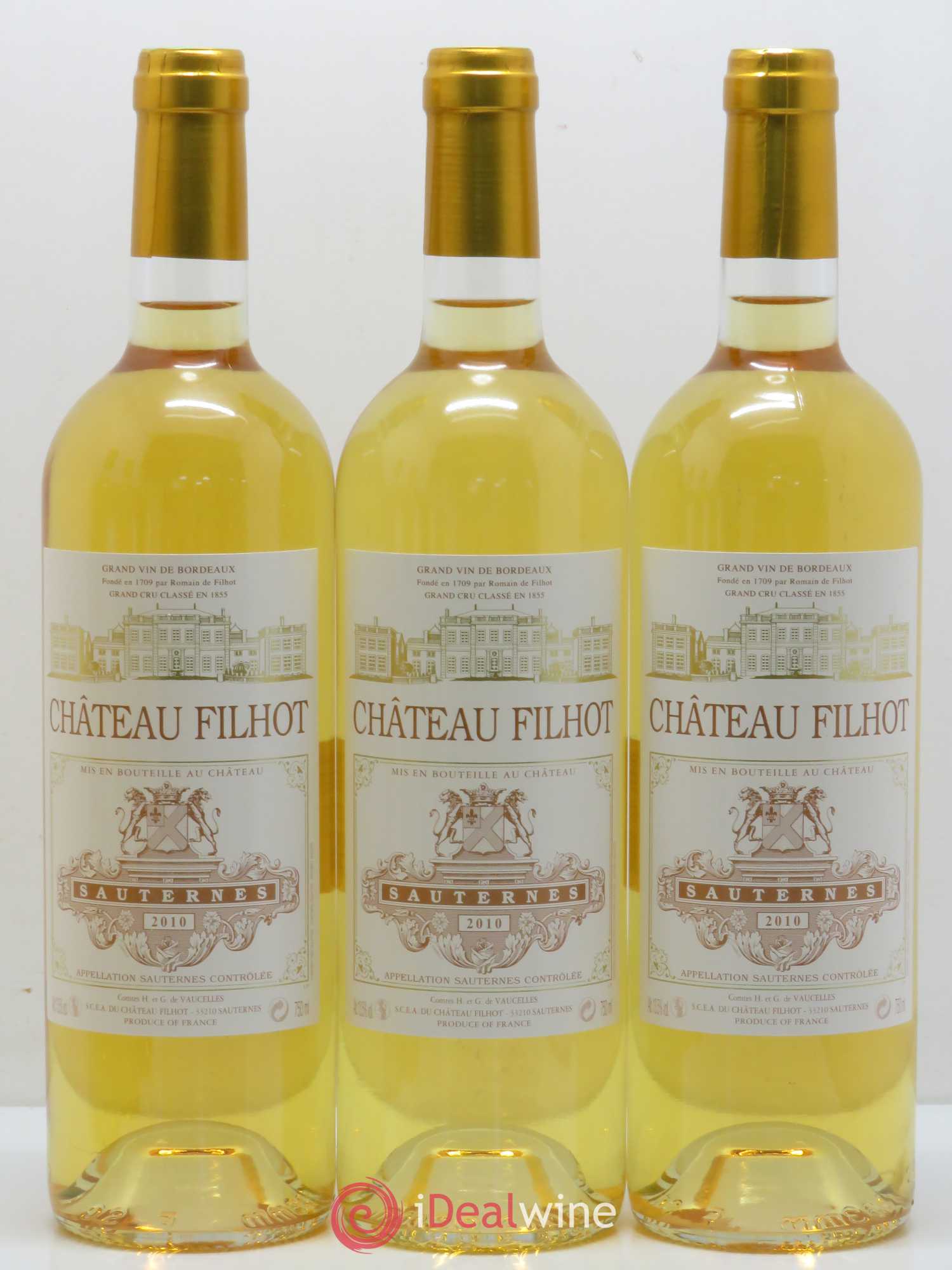 Château Filhot 2ème Grand Cru Classé 2010 - Lotto di 6 bottiglie - 1