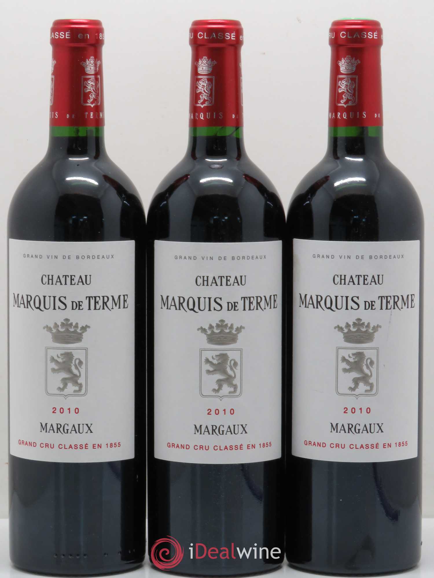 Château Marquis de Terme 4ème Grand Cru Classé 2010 - Lot de 3 bouteilles - 0