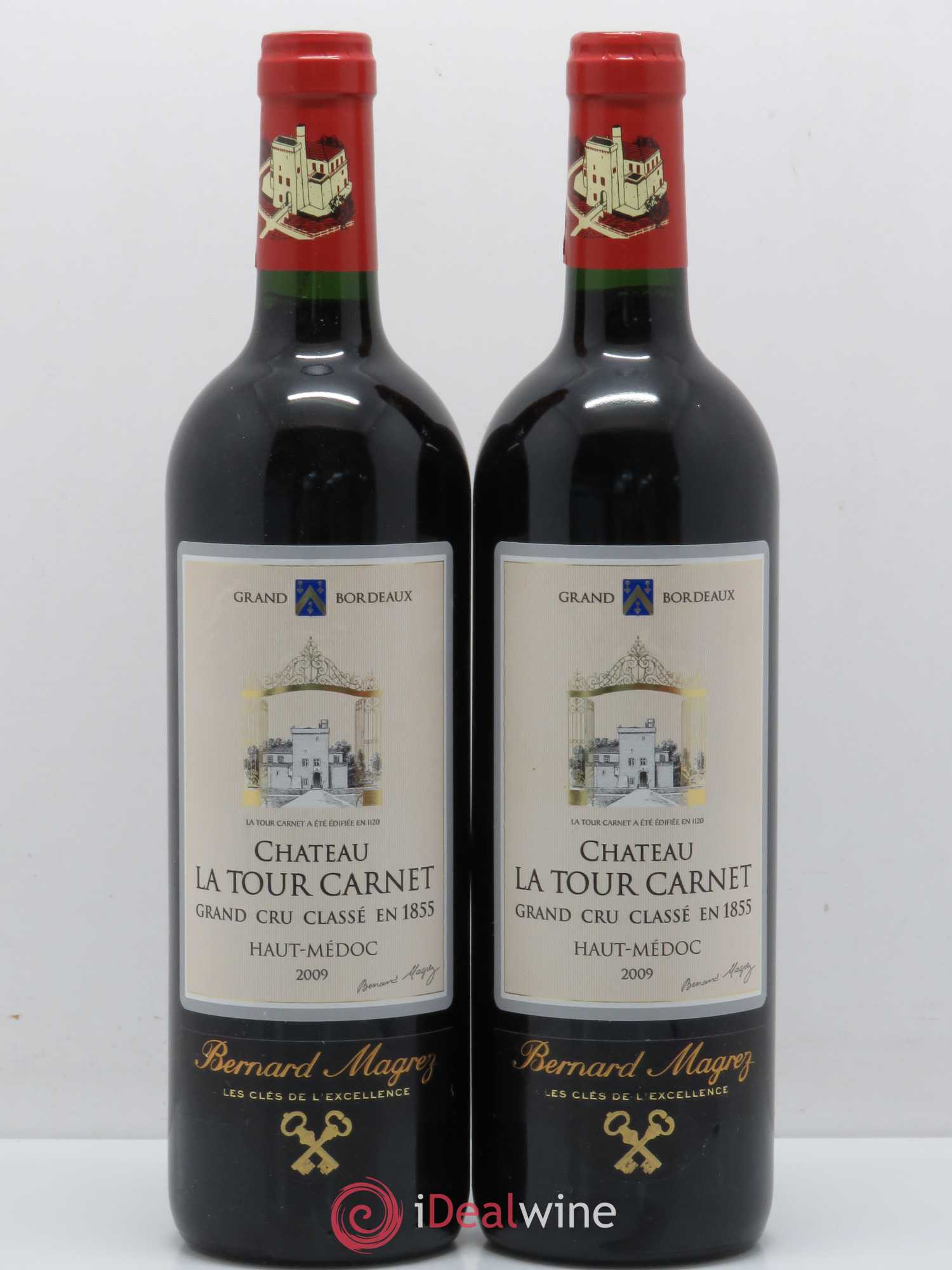 Château la Tour Carnet 4ème Grand Cru Classé 2009 - Lot de 2 bouteilles - 0