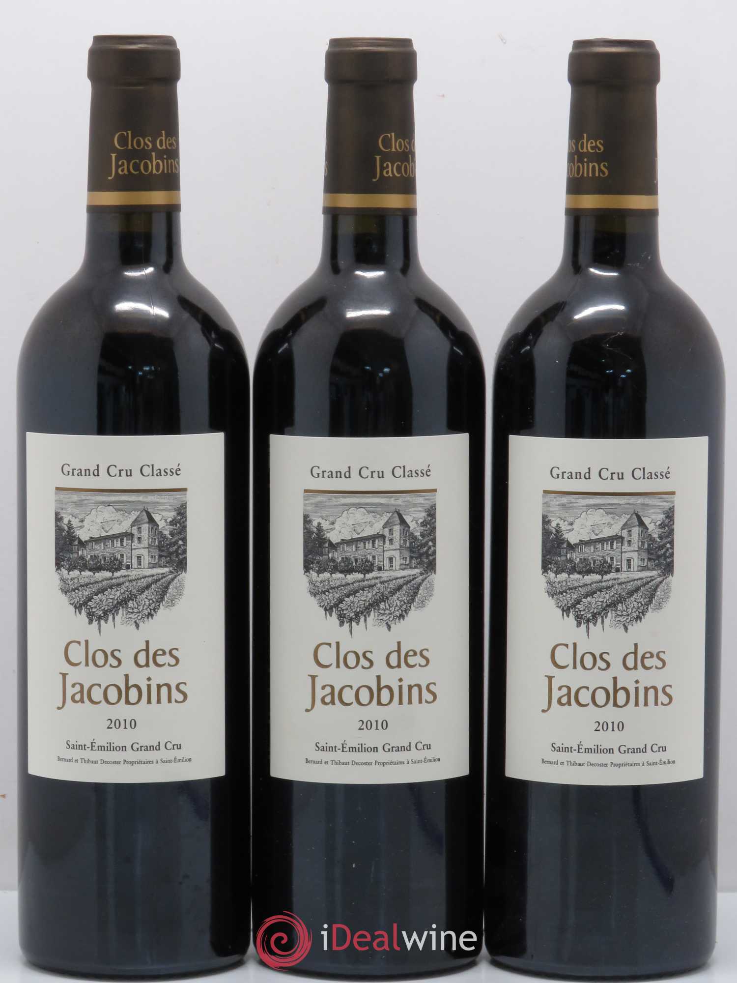 Château Clos des Jacobins Grand Cru Classé 2010 - Lot de 3 bouteilles - 0