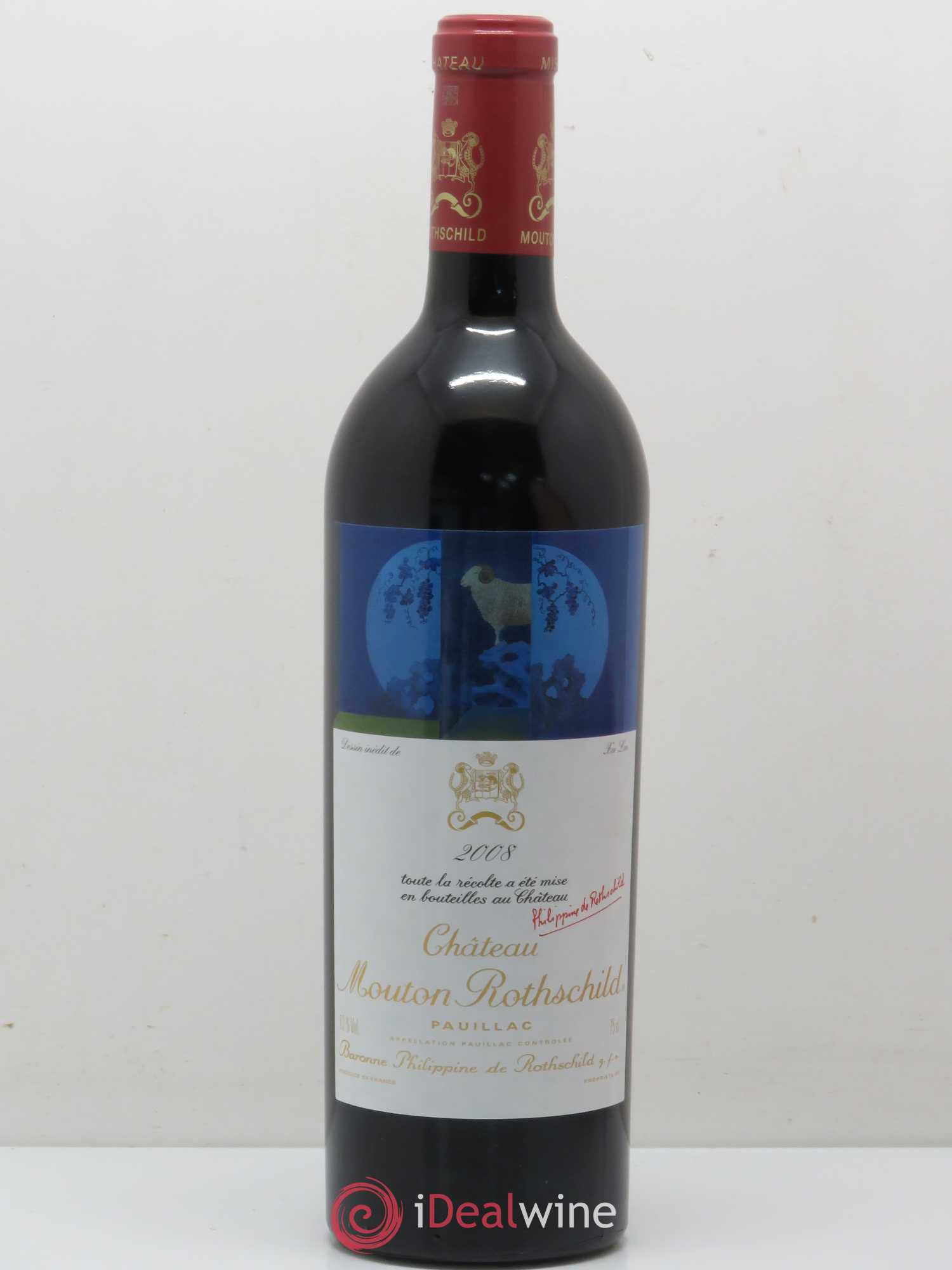 Château Mouton Rothschild 1er Grand Cru Classé 2008 - Lot de 1 bouteille - 0